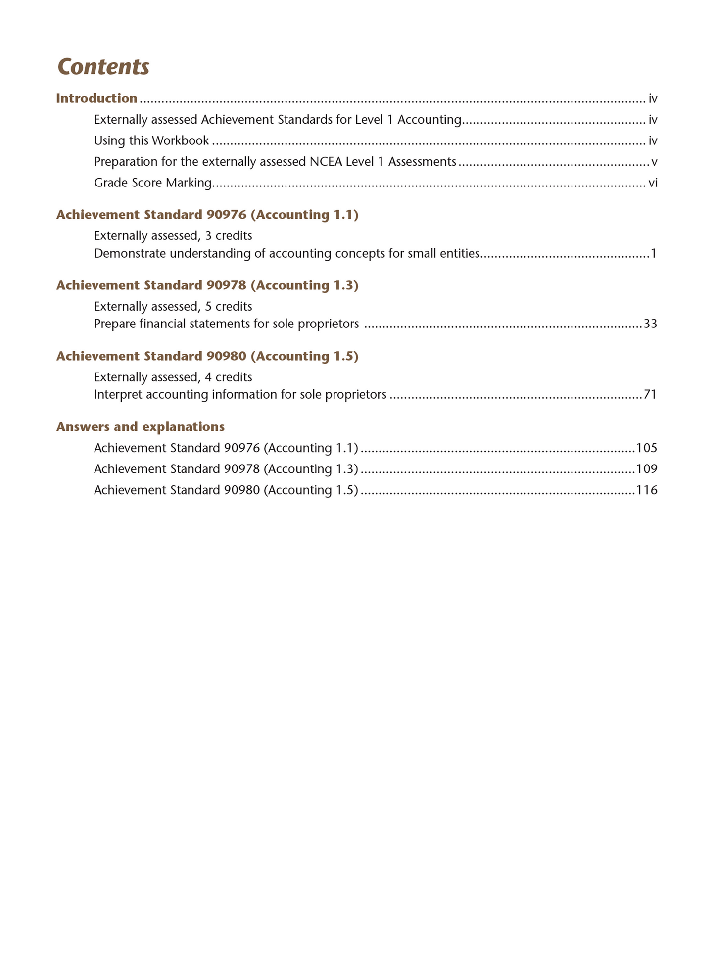 Level 1 Accounting AME Workbook