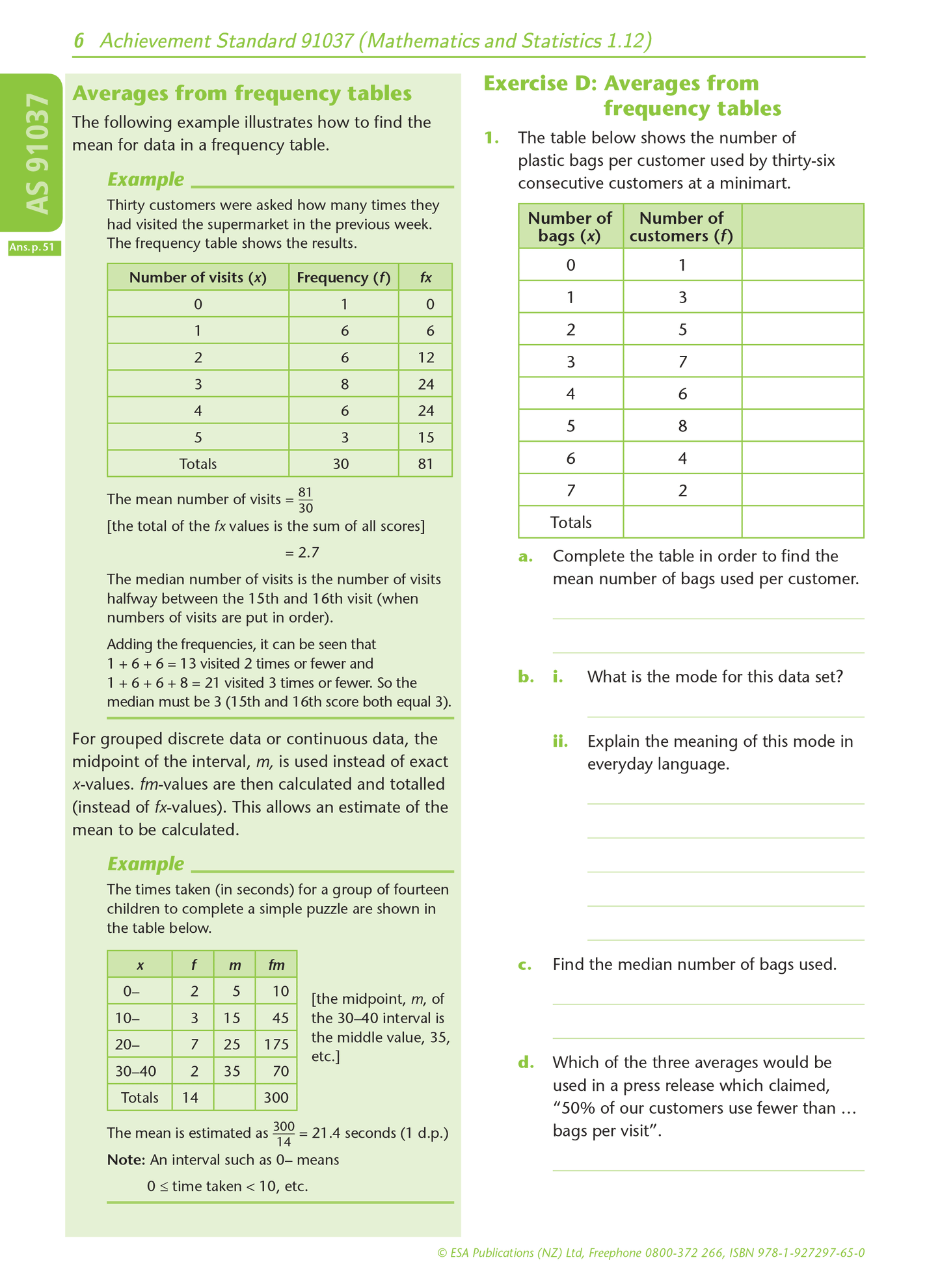 Level 1 Chance and Data 1.12 Learning Workbook