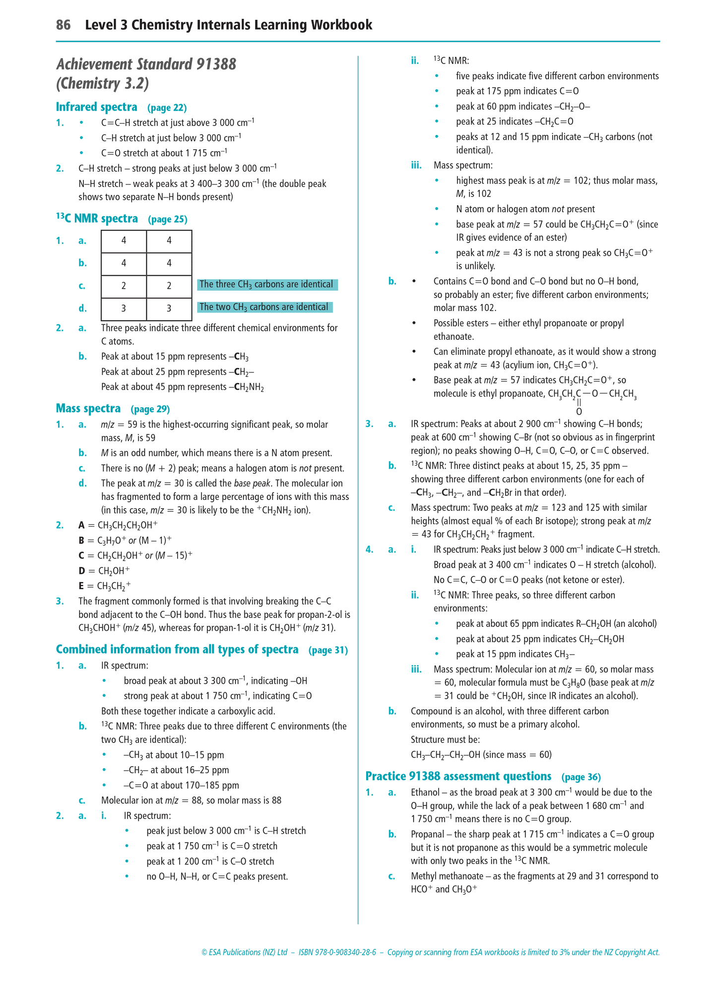 Level 3 Chemistry Internals Learning Workbook