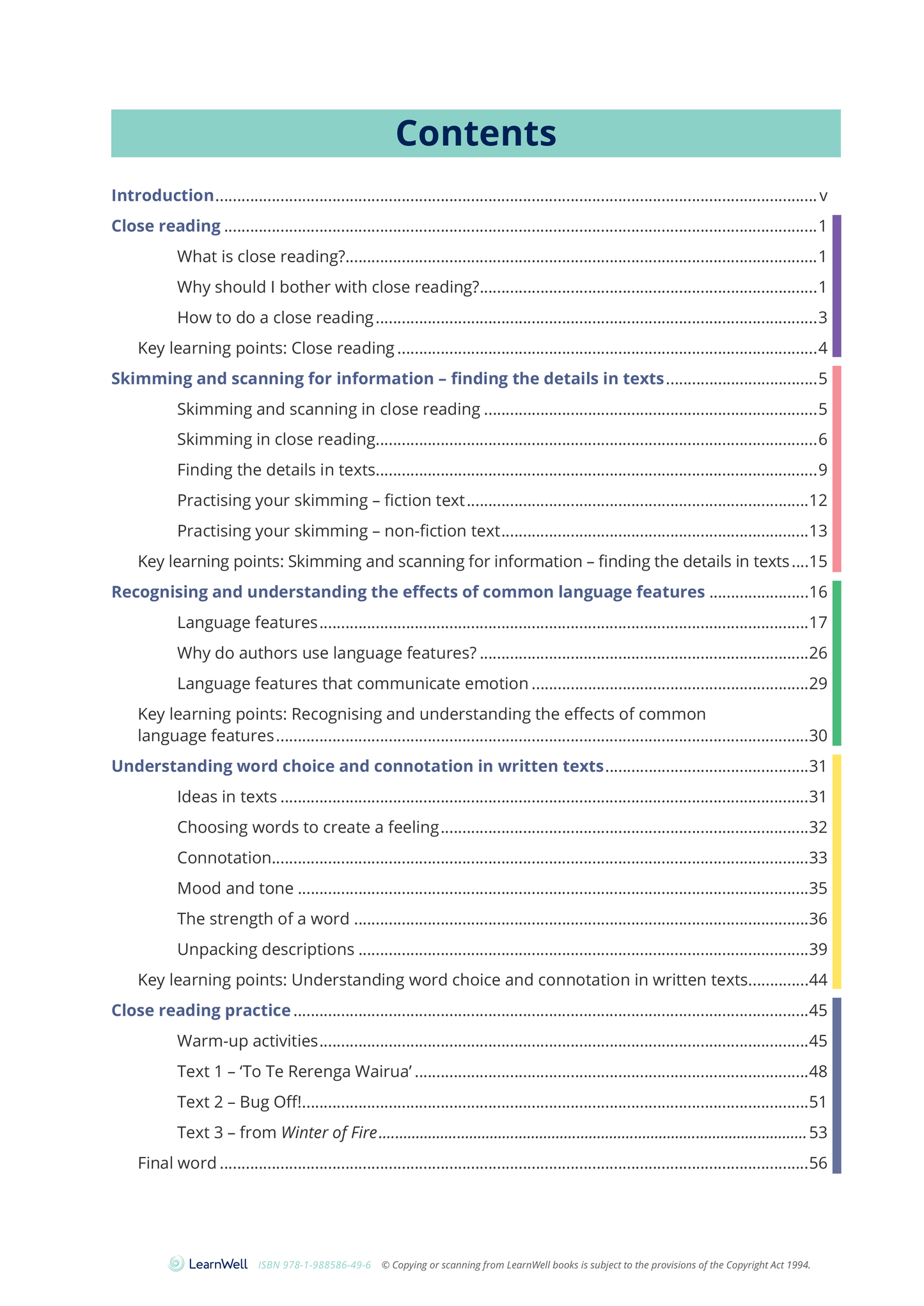 Year 10 Close Reading of Written Texts Learning Guide