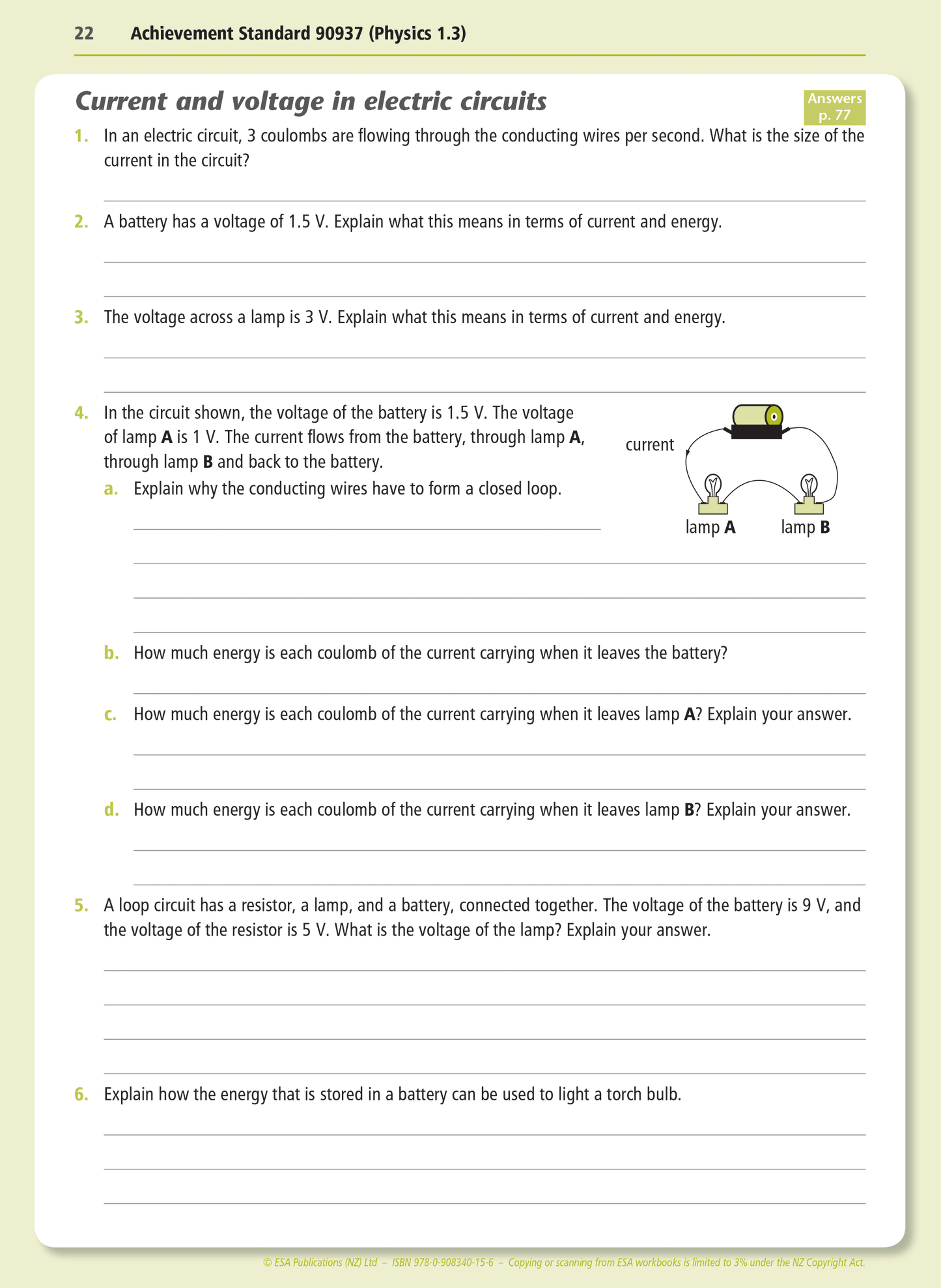 Level 1 Electricity and Magnetism 1.3 Learning Workbook