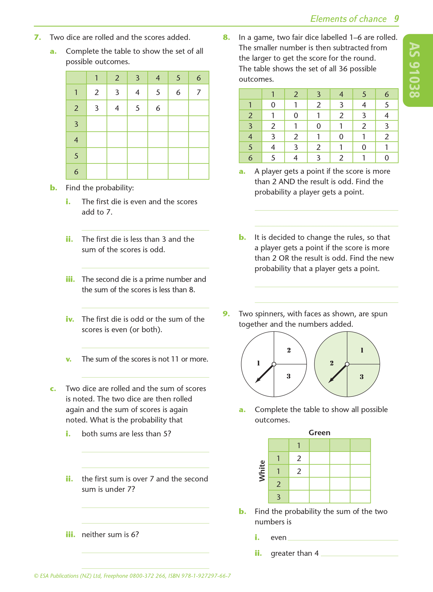 Level 1 Elements of Chance 1.13 Learning Workbook