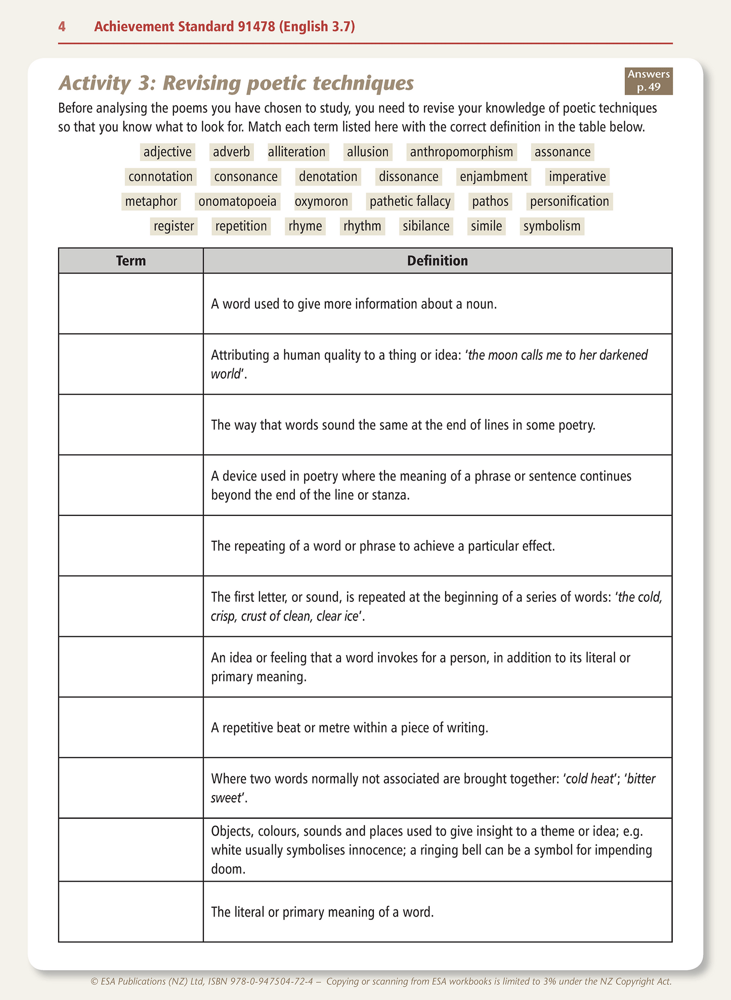 Level 3 Making Connections 3.7 Learning Workbook