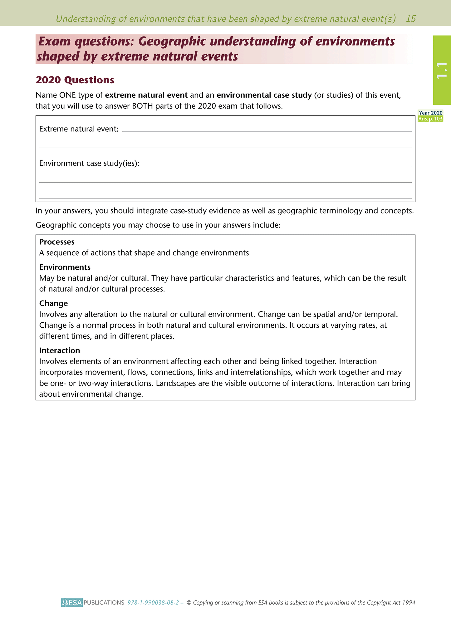 Level 1 Geography AME Workbook