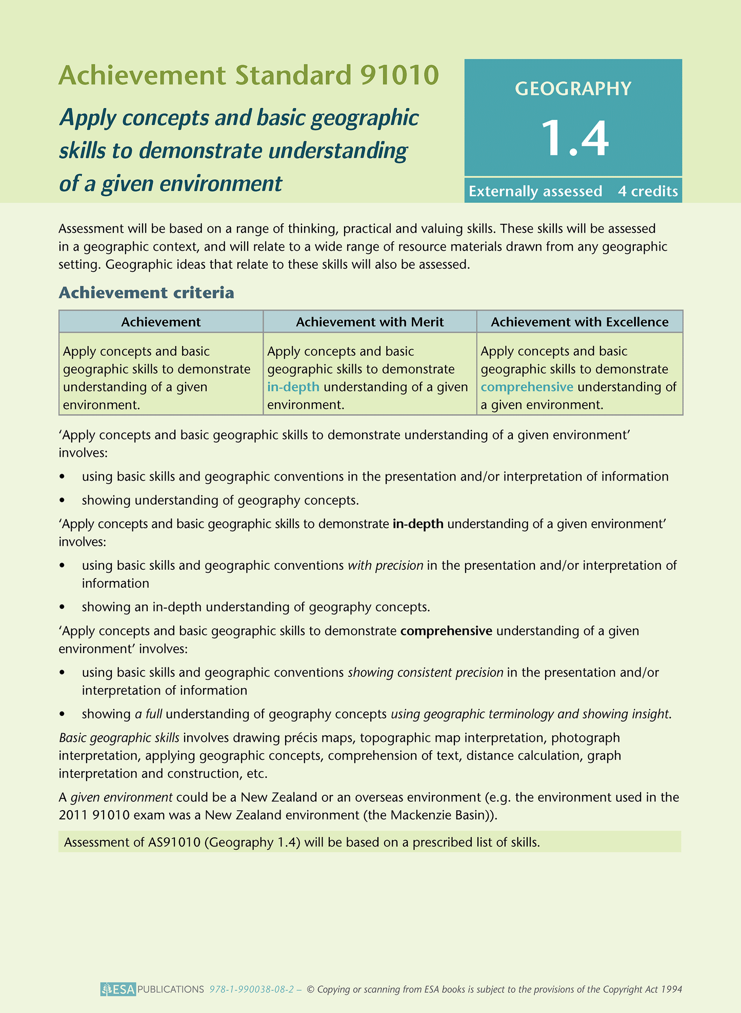 Level 1 Geography AME Workbook