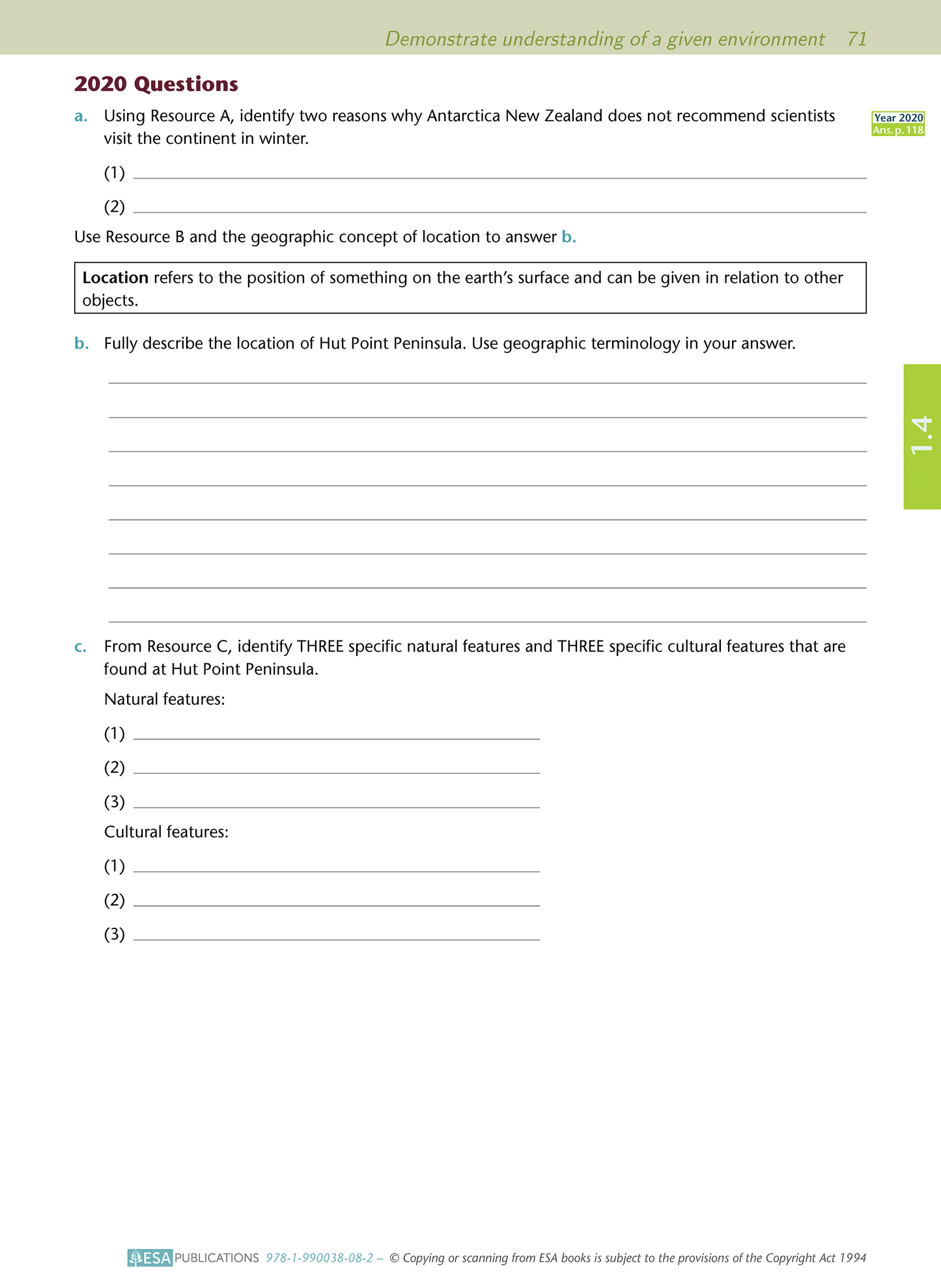 Level 1 Geography AME Workbook