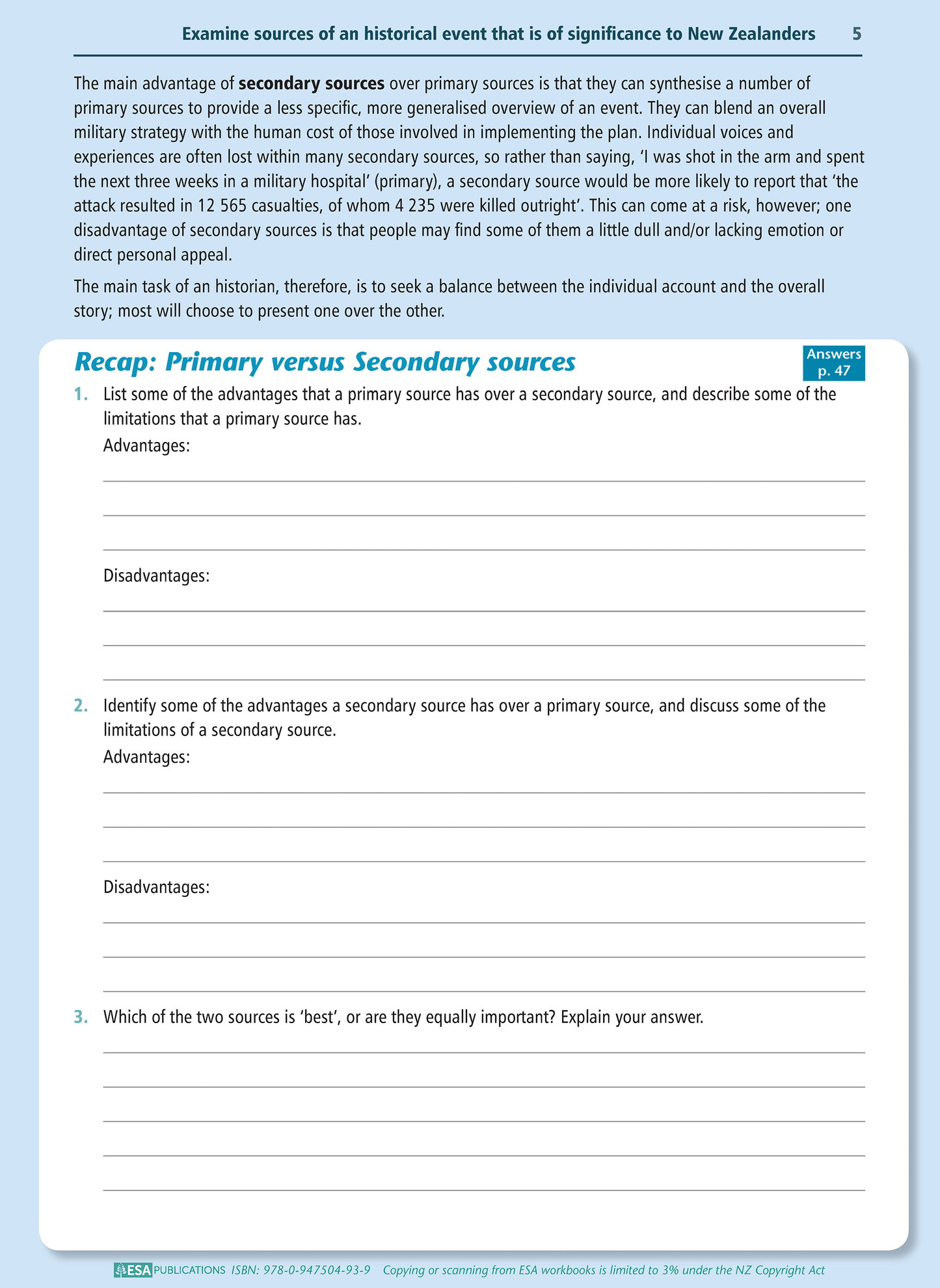 Level 2 Examining Historical Sources 2.3 Learning Workbook