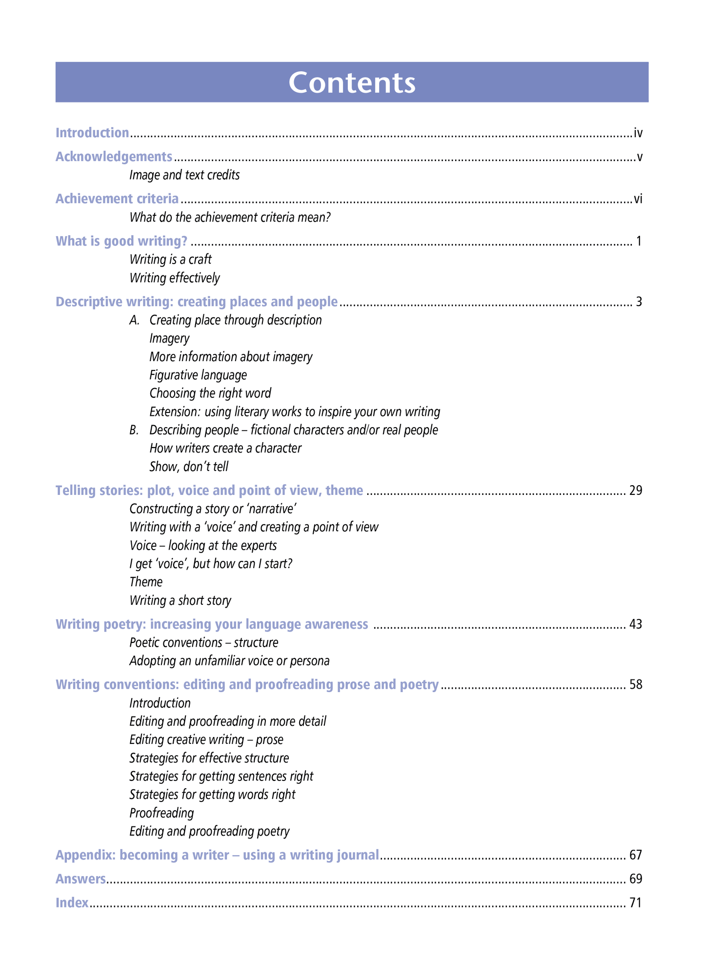 Level 1 Creative Writing 1.4 Learning Workbook