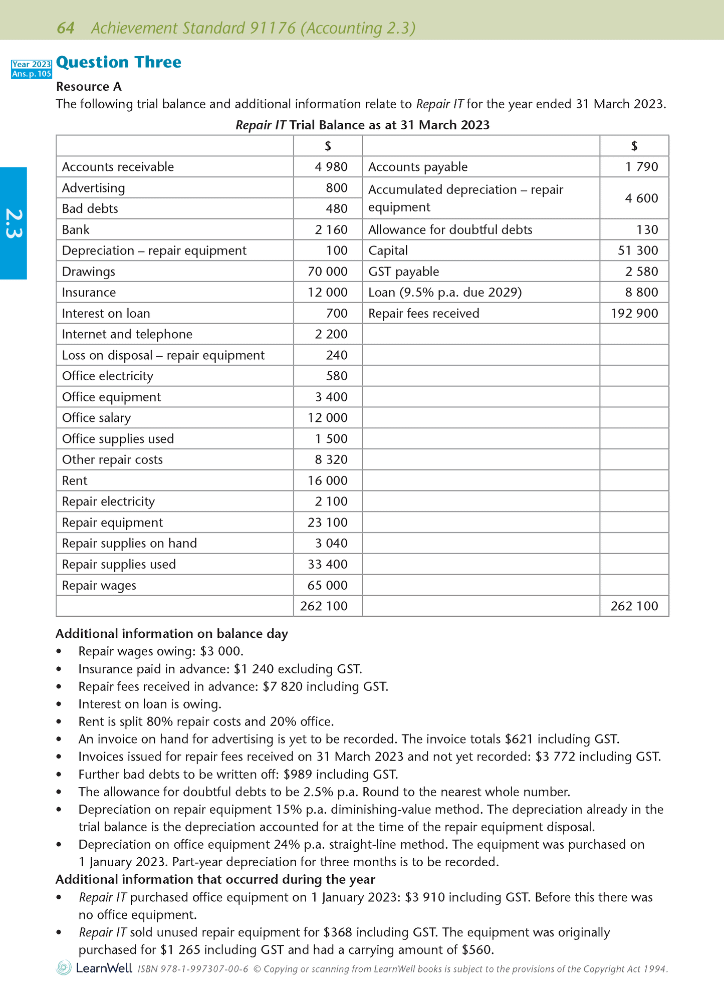 Level 2 Accounting AME Workbook