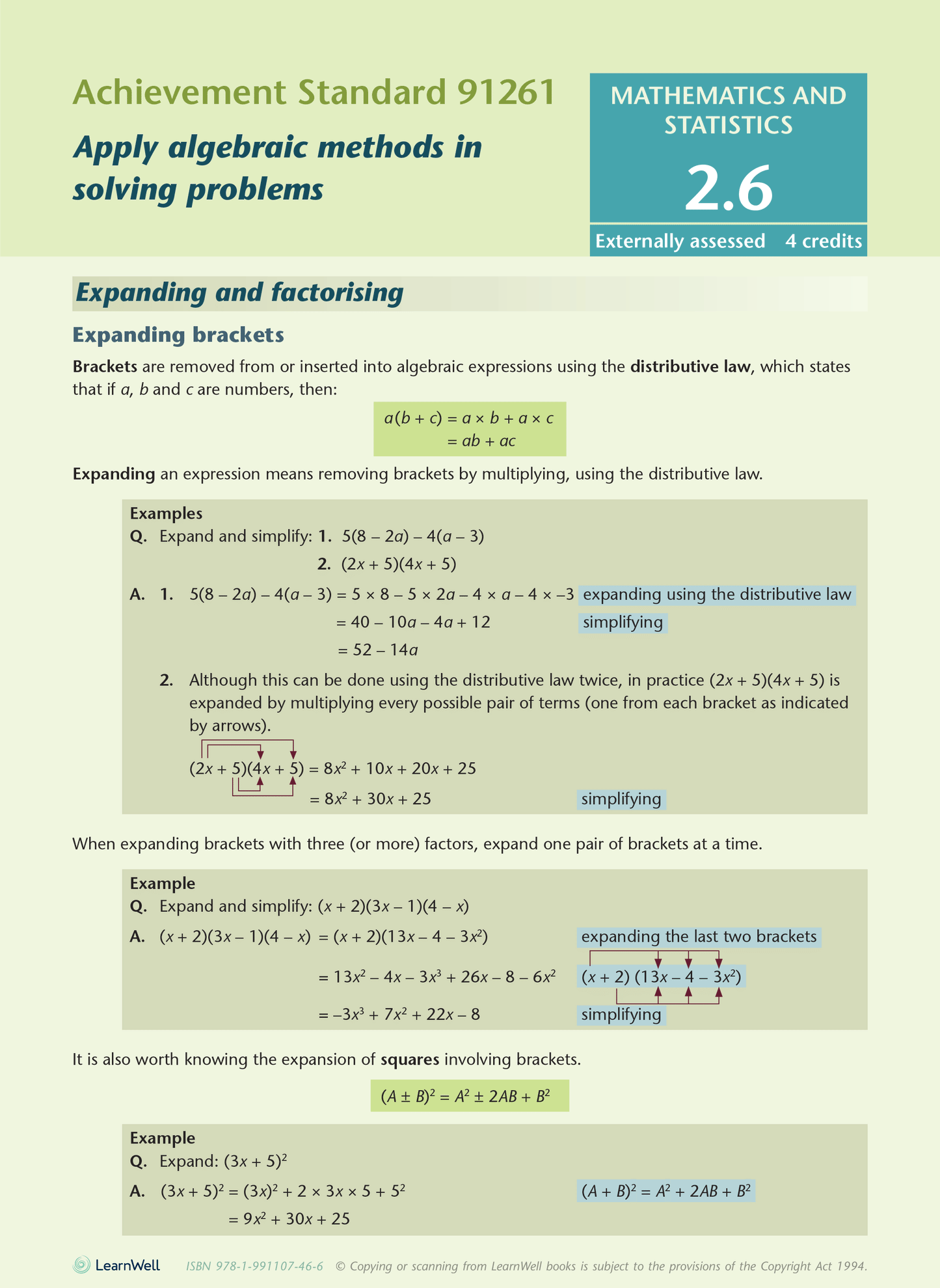 Level 2 Mathematics and Statistics AME Workbook
