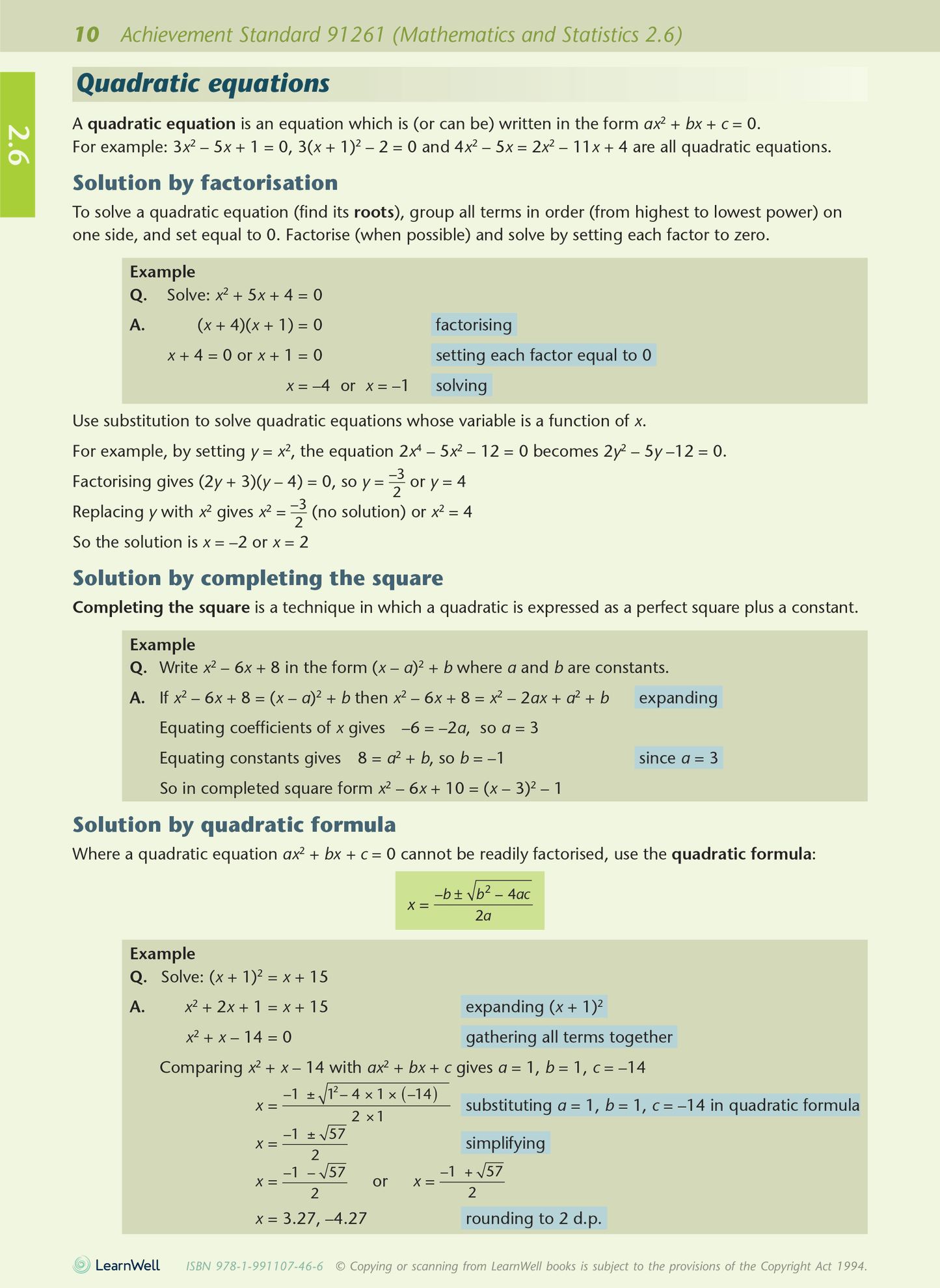 Level 2 Mathematics and Statistics AME Workbook
