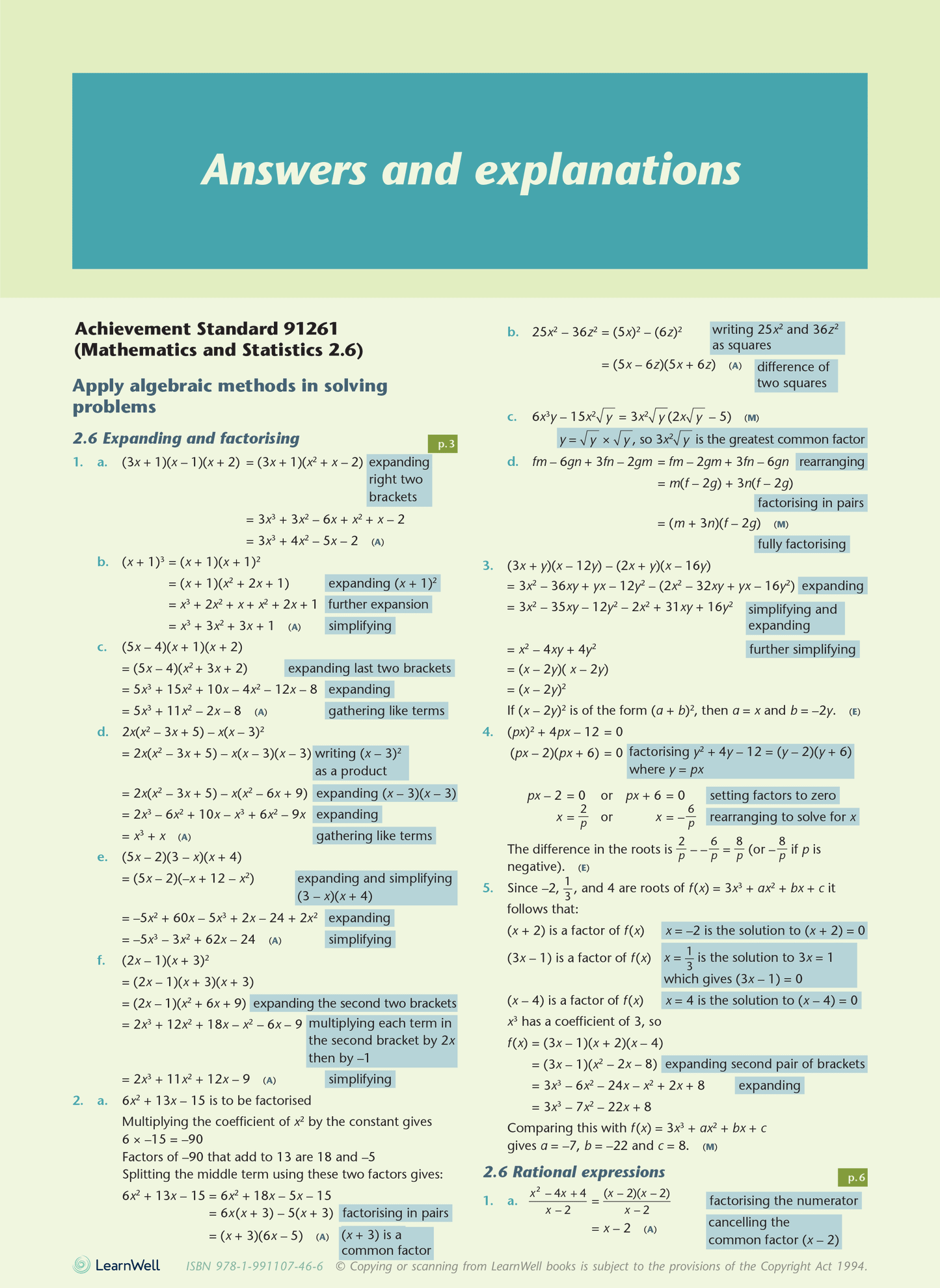 Level 2 Mathematics and Statistics AME Workbook