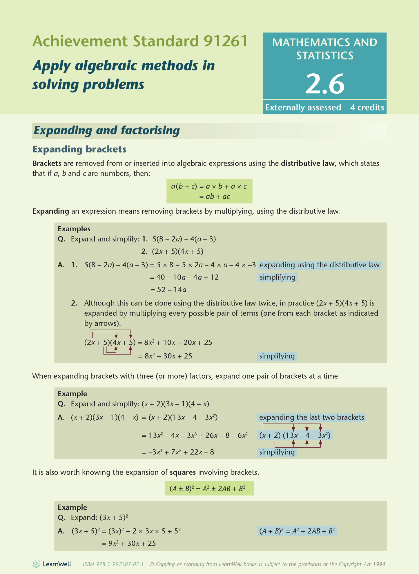 Level 2 Mathematics and Statistics AME Workbook