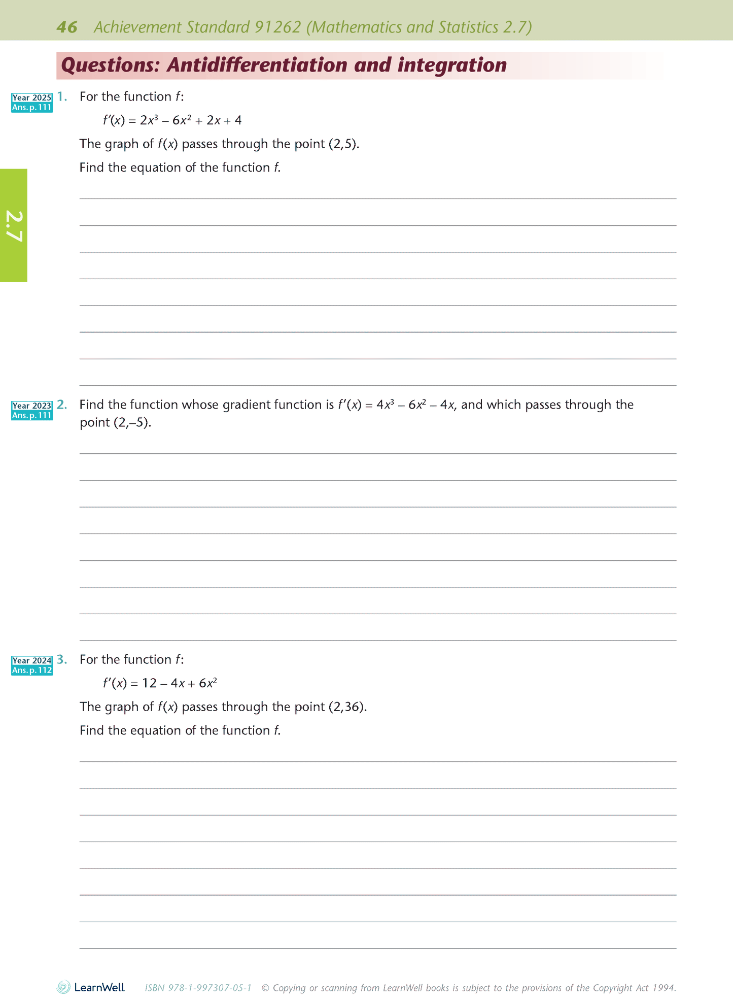Level 2 Mathematics and Statistics AME Workbook