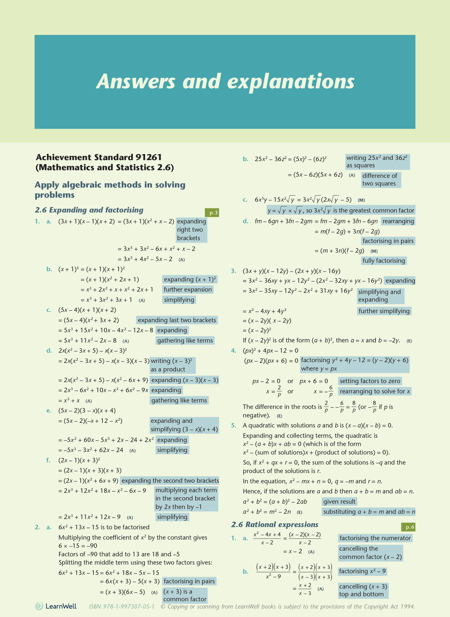 Level 2 Mathematics and Statistics AME Workbook