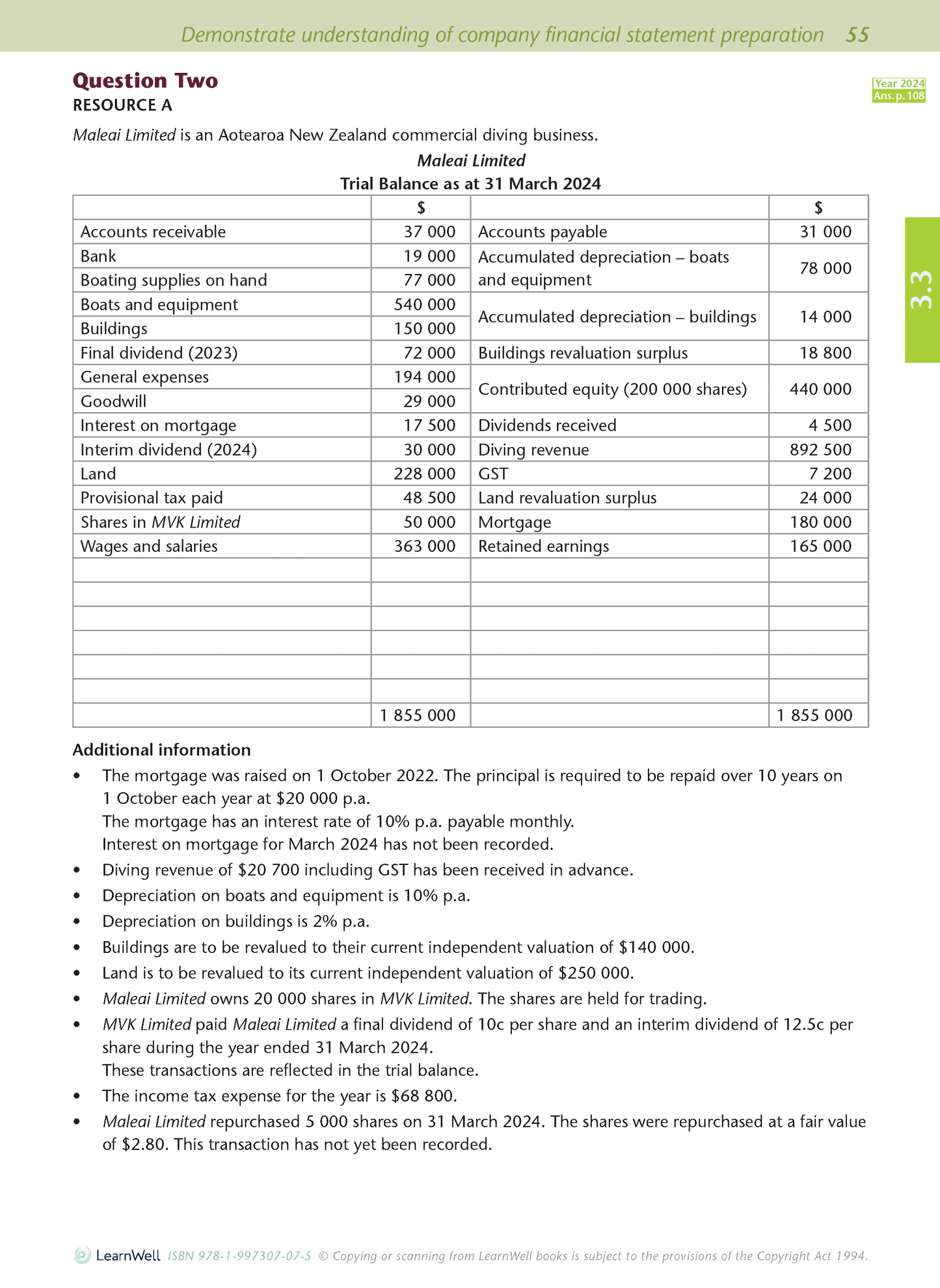 Level 3 Accounting AME Workbook