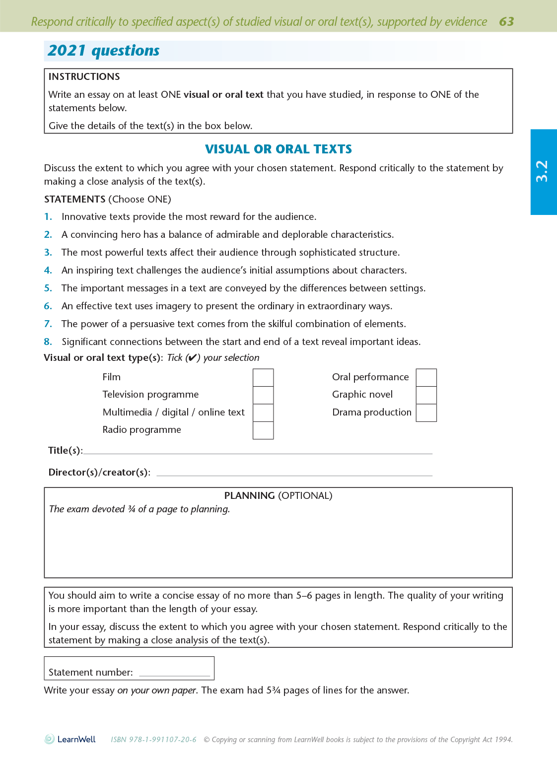 Level 3 English AME Workbook