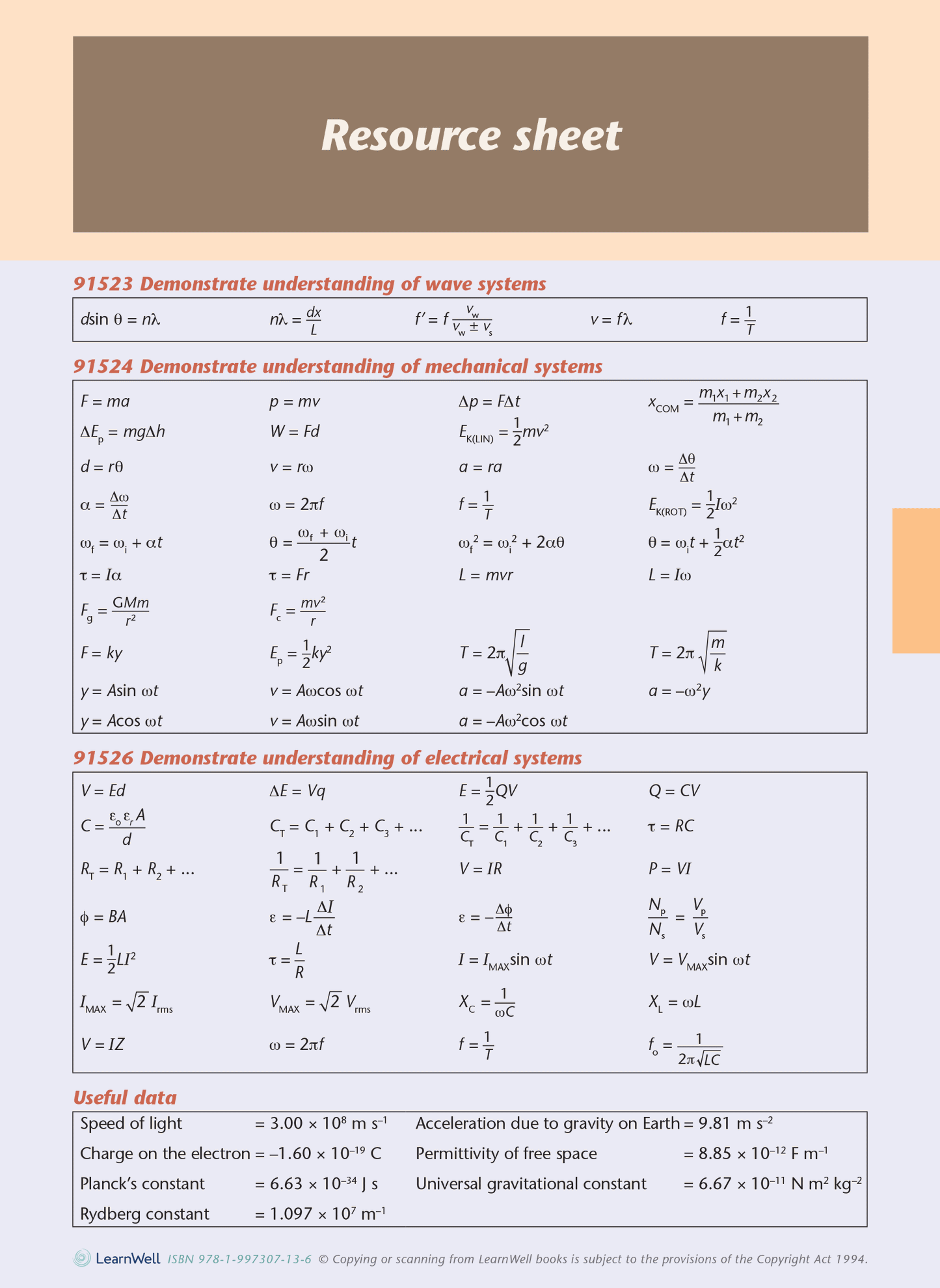 Level 3 Physics AME Workbook