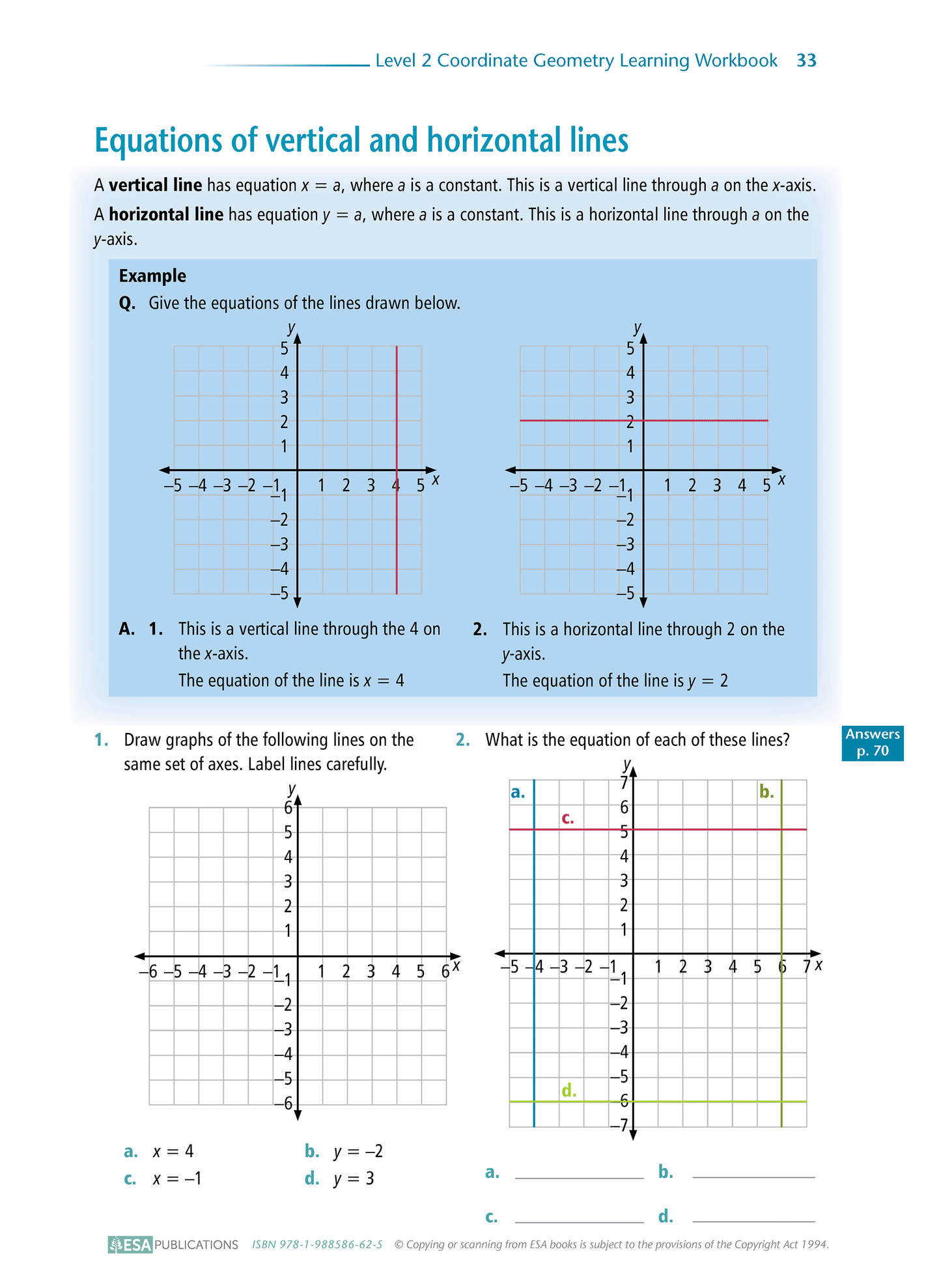 Level 2 Coordinate Geometry 2.1 Learning Workbook