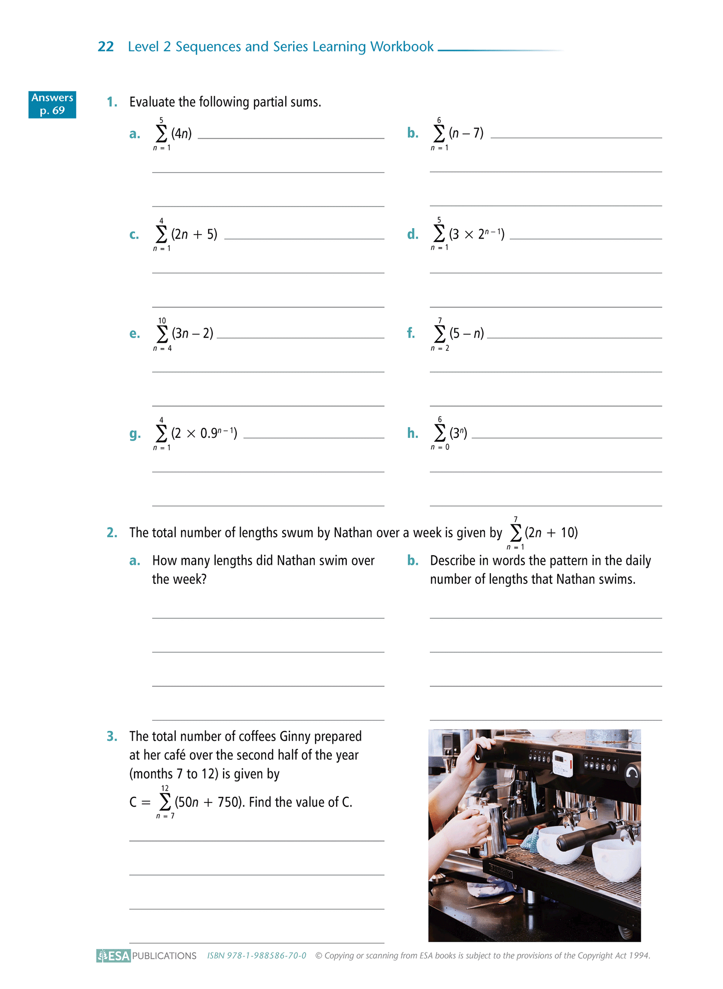 Level 2 Sequences and Series 2.3 Learning Workbook - SPECIAL (damaged stock at $5 each)