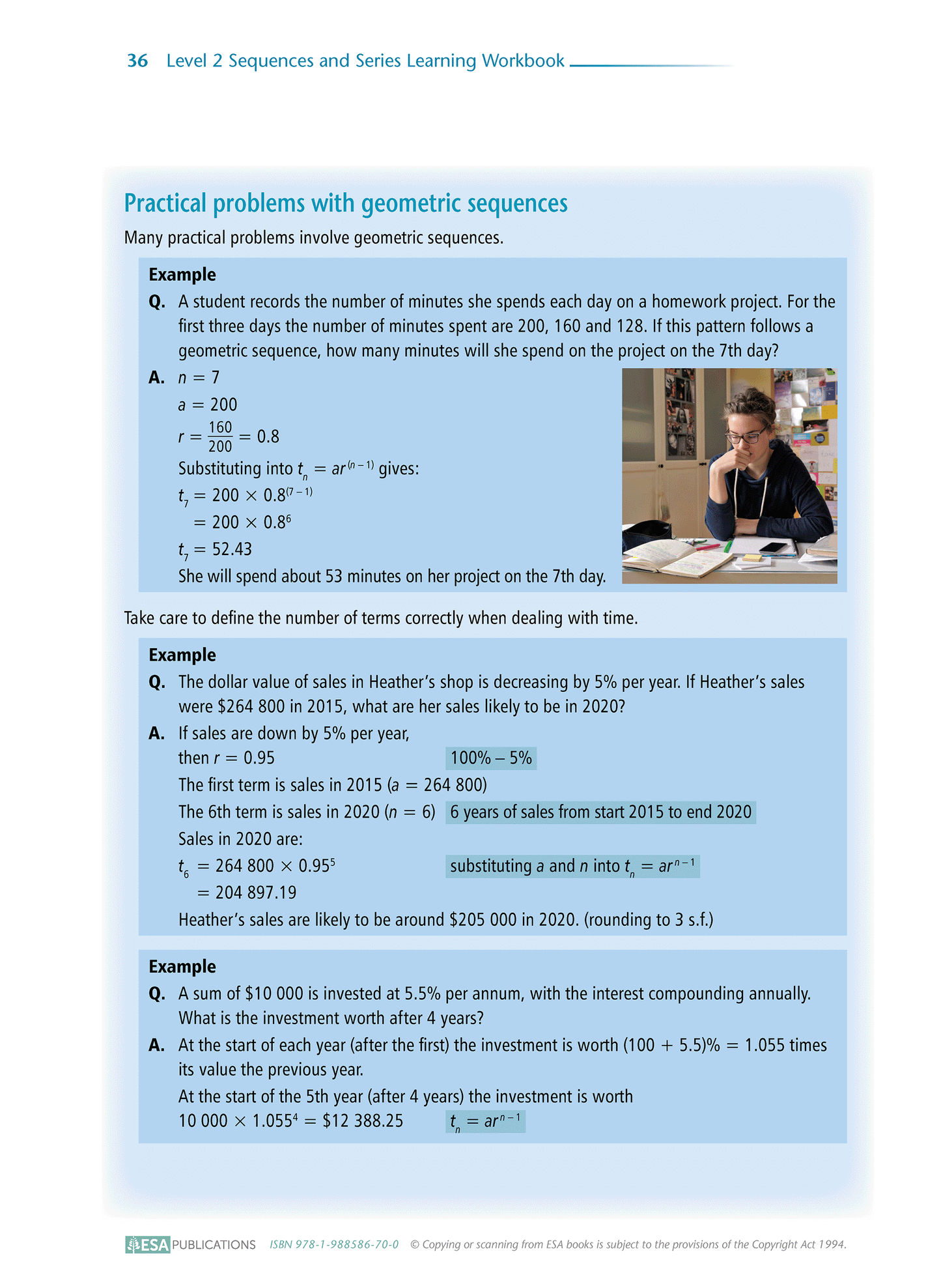 Level 2 Sequences and Series 2.3 Learning Workbook - SPECIAL (damaged stock at $5 each)