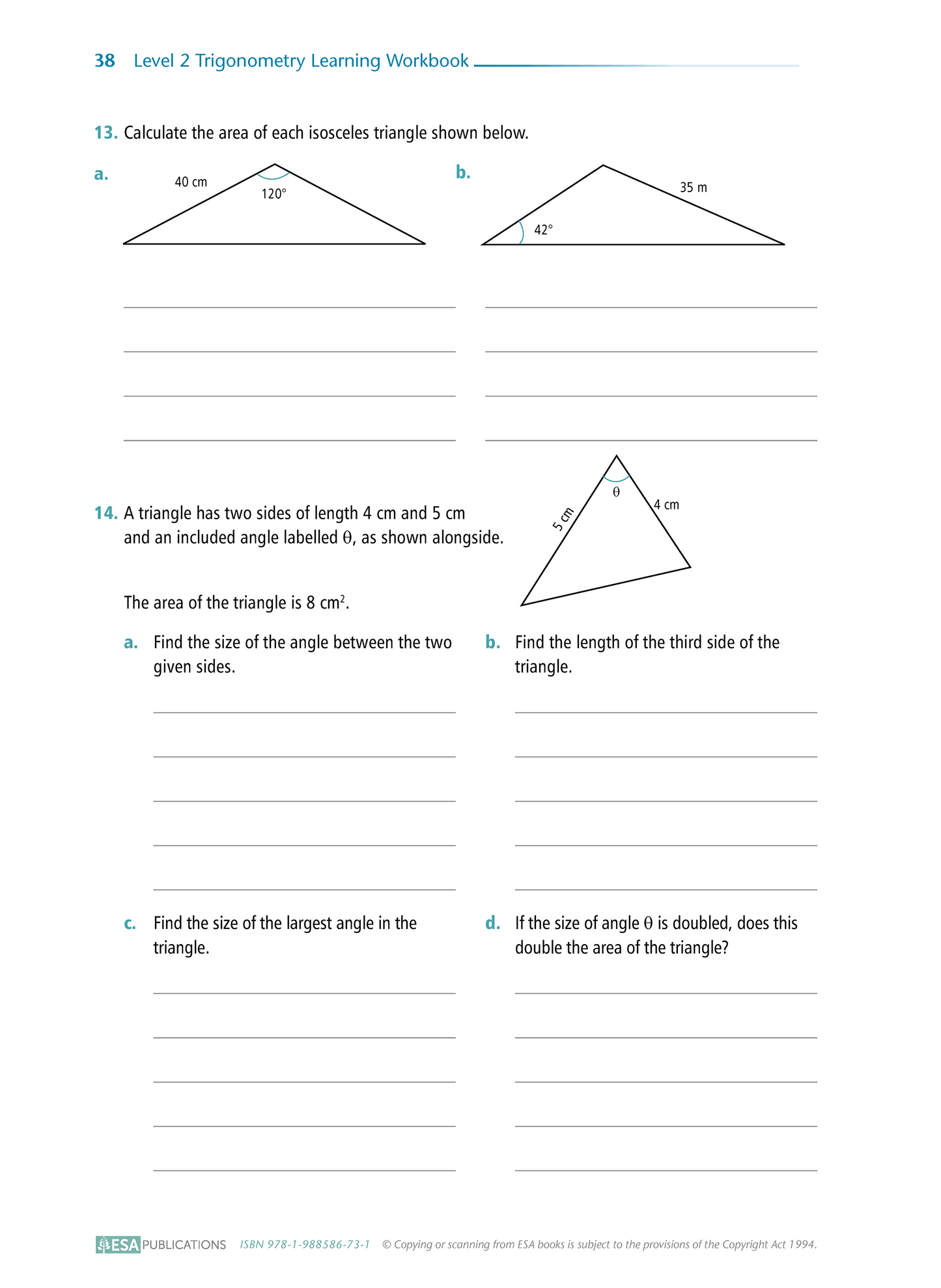 Level 2 Trigonometry 2.4 Learning Workbook