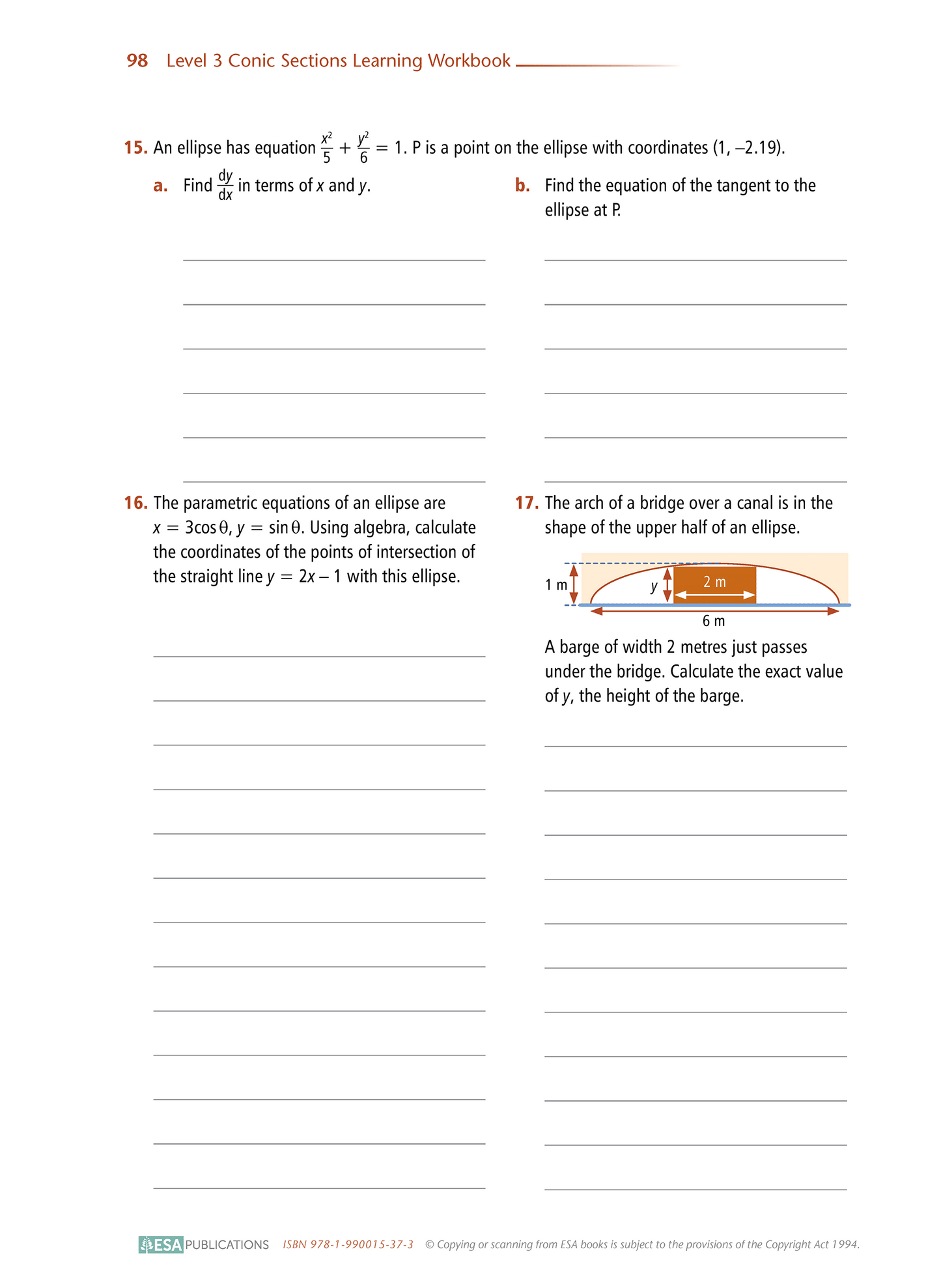 Level 3 Conic Sections 3.1 Learning Workbook