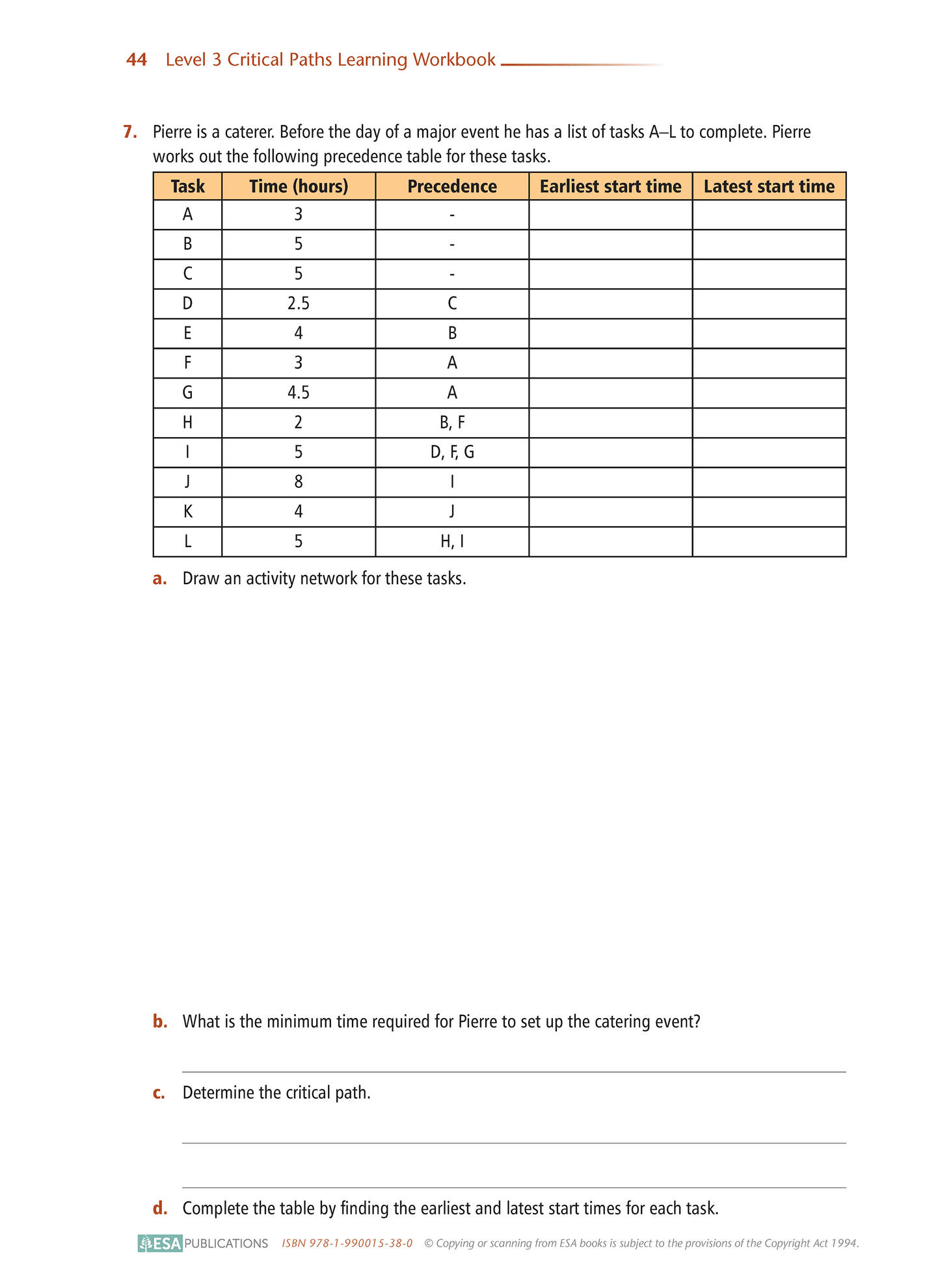 Level 3 Critical Paths 3.4 Learning Workbook