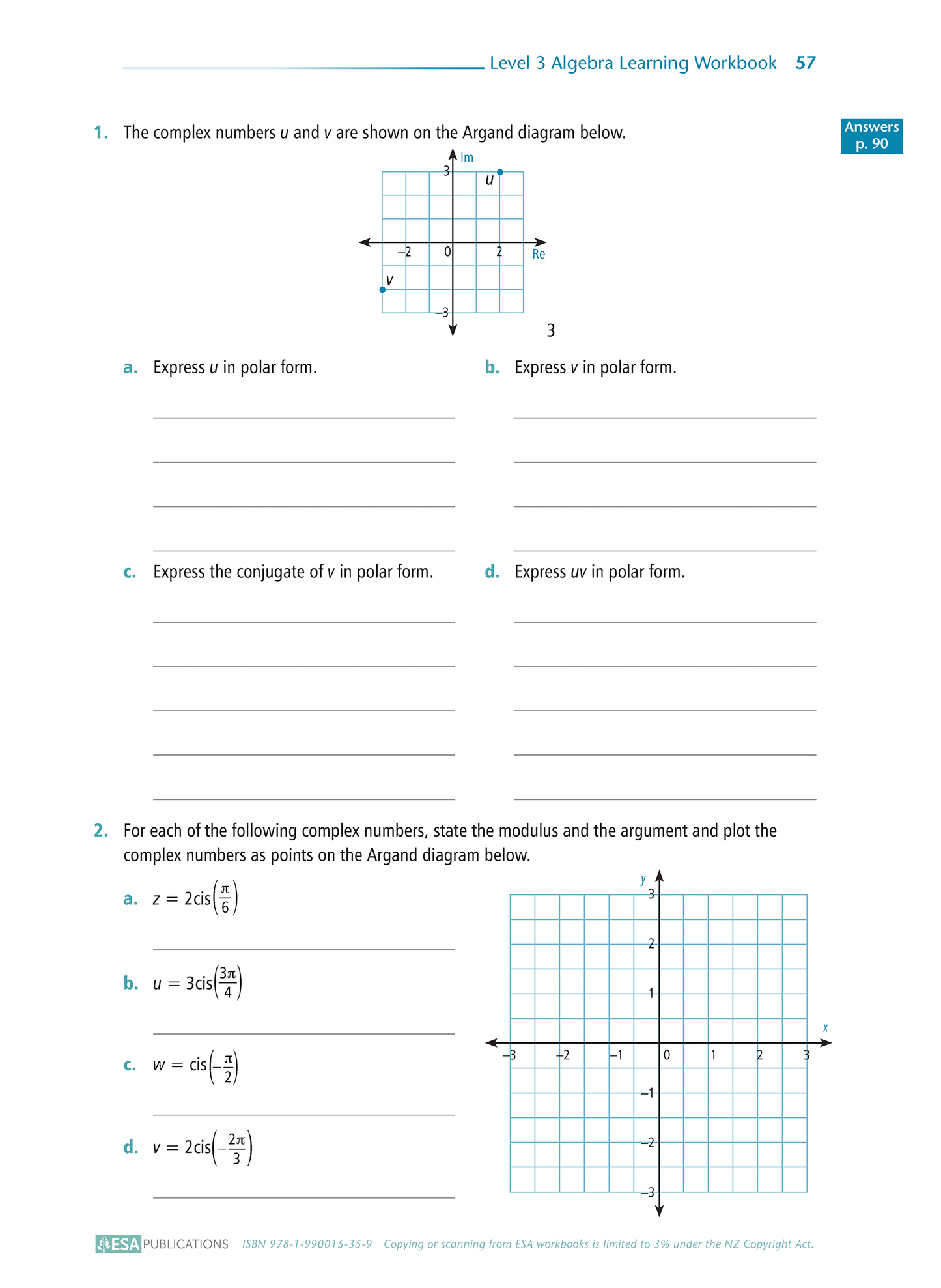 Level 3 Algebra 3.5 Learning Workbook