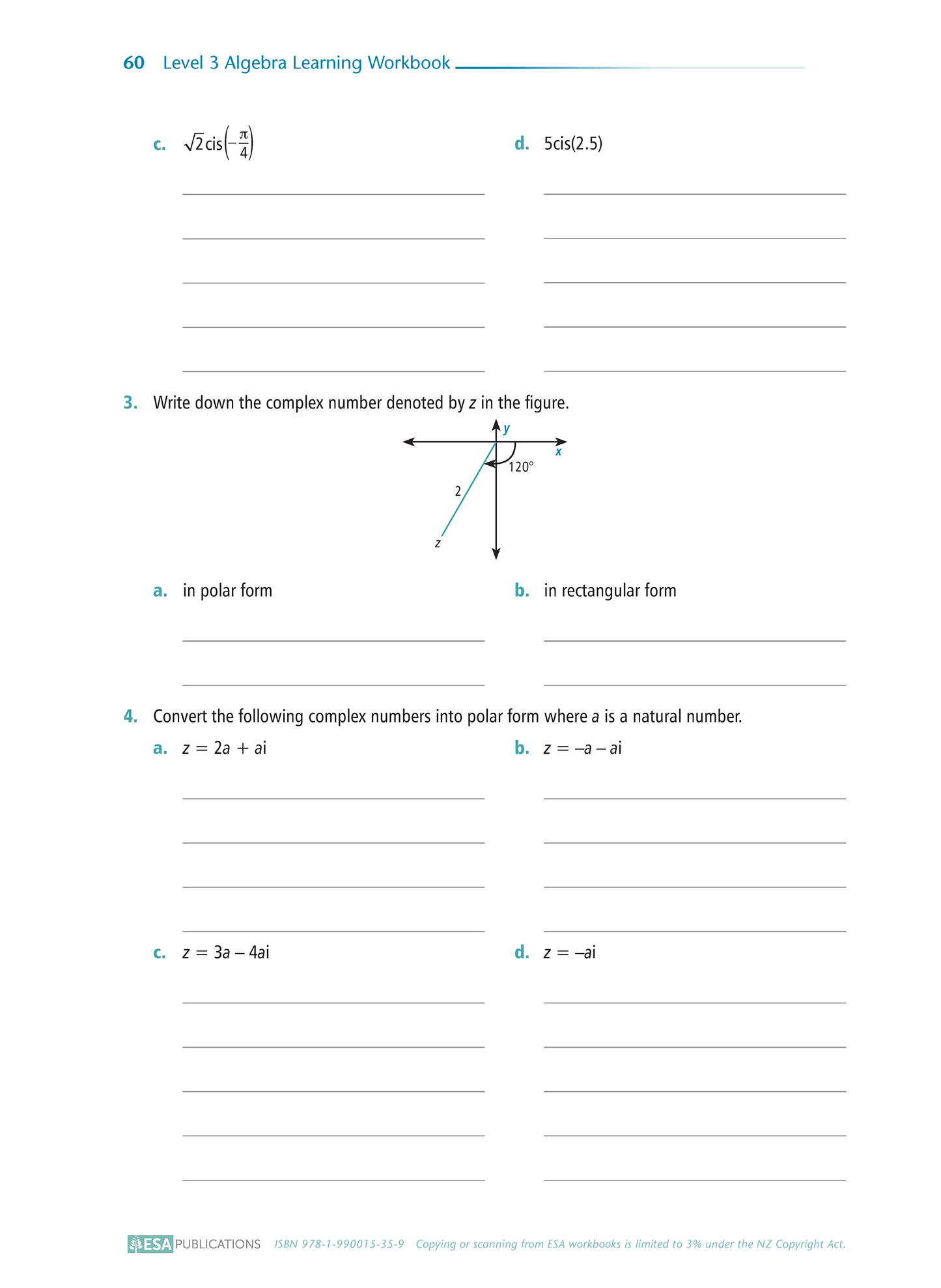 Level 3 Algebra 3.5 Learning Workbook