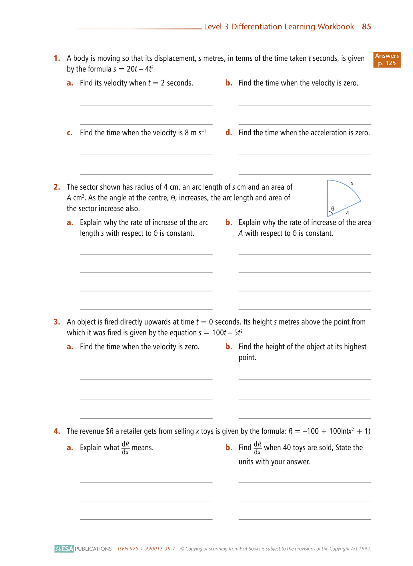 Level 3 Differentiation 3.6 Learning Workbook
