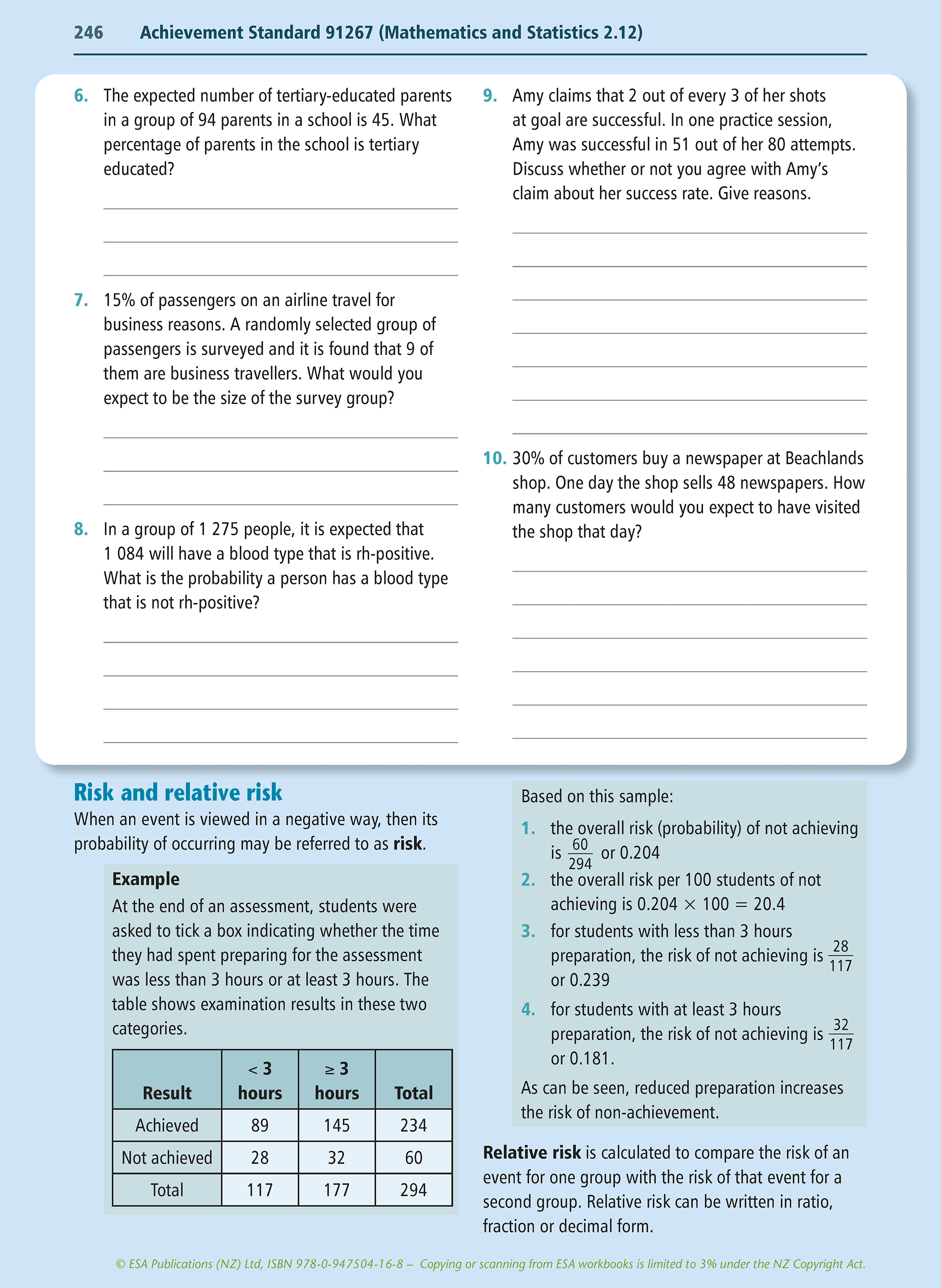 Statistics　Level　and　Mathematics　Learning　Workbook　LearnWell