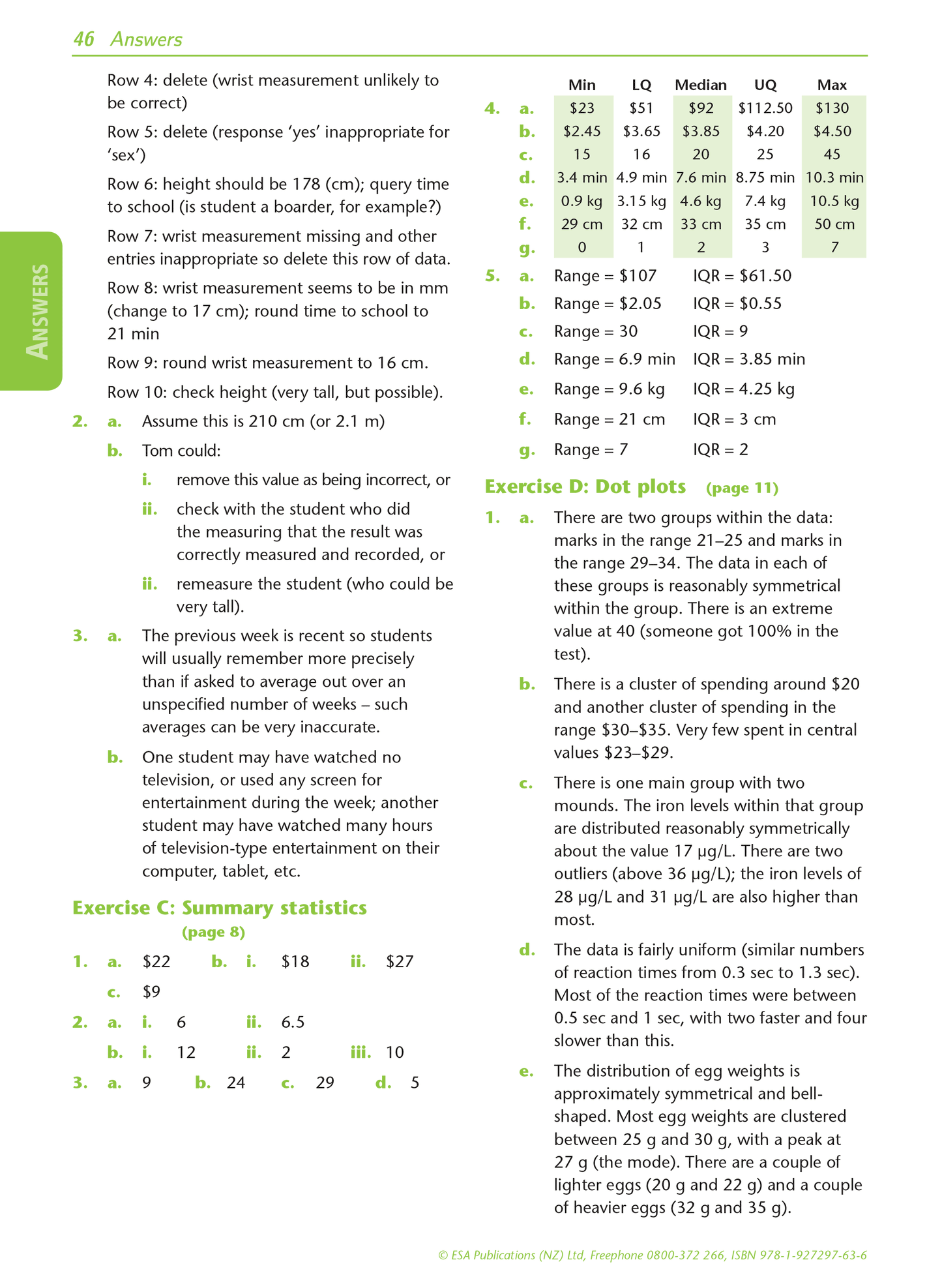 Level 1 Multivariate Data 1.10 Learning Workbook