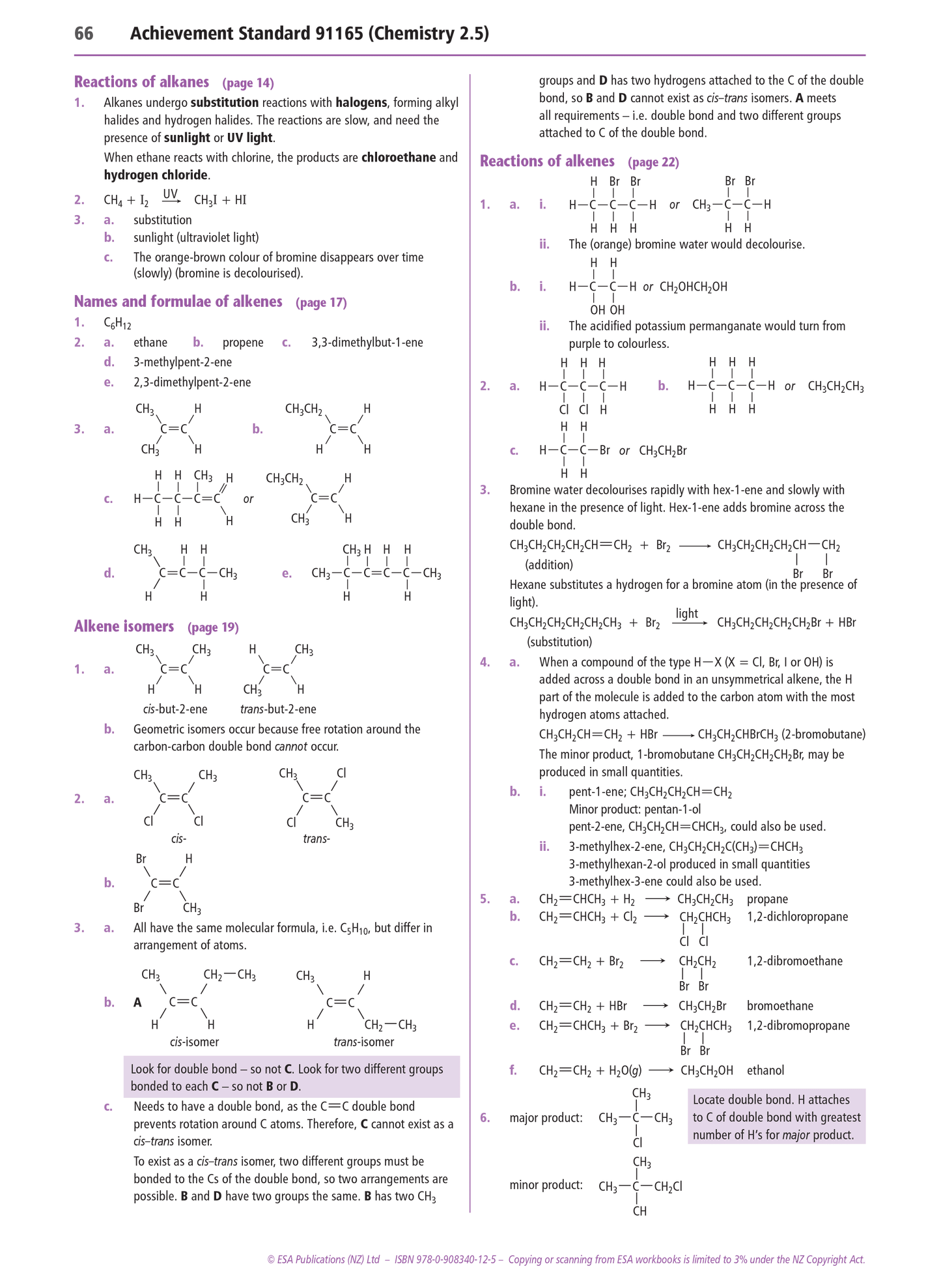 Level 2 Organic Chemistry 2.5 Learning Workbook