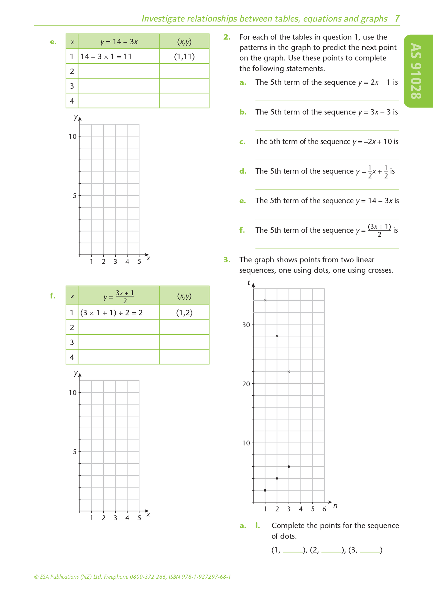 Level 1 Patterns and Graphs 1.3 Learning Workbook