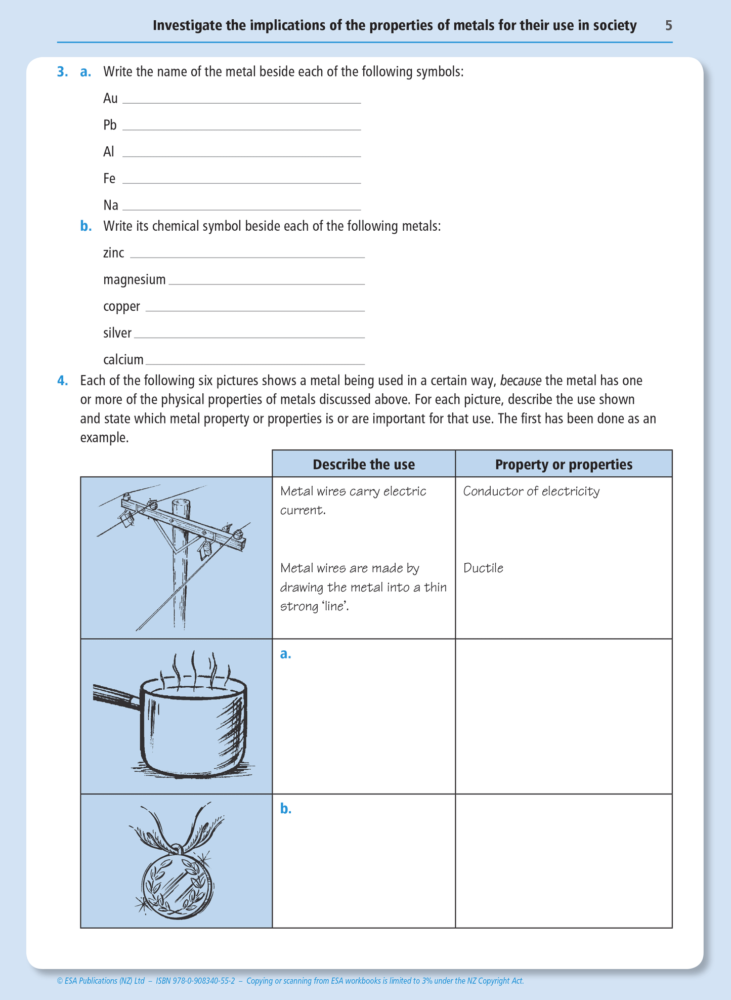 Level 1 Properties of Metals 1.7 Learning Workbook