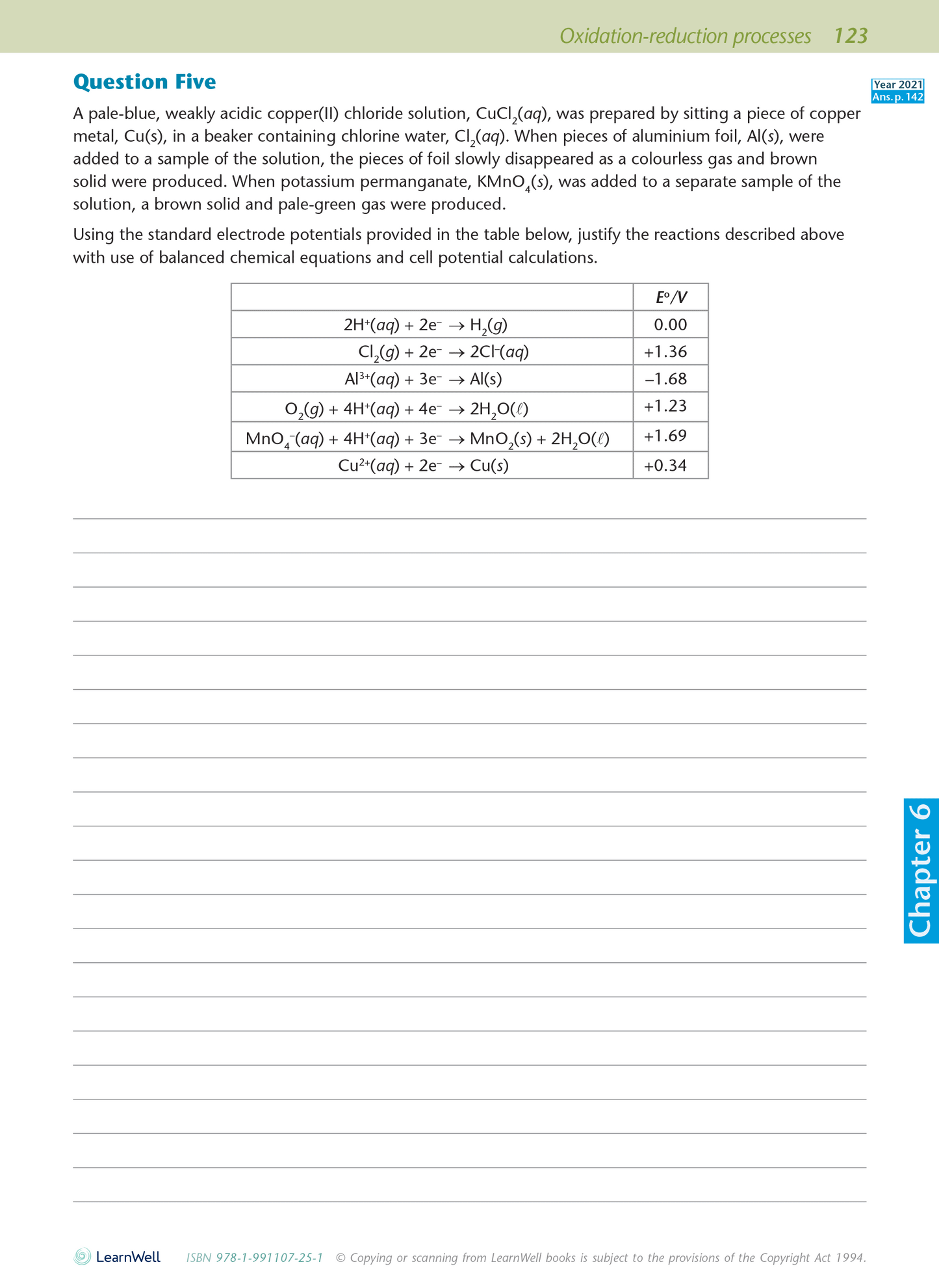 Scholarship Chemistry AME Workbook