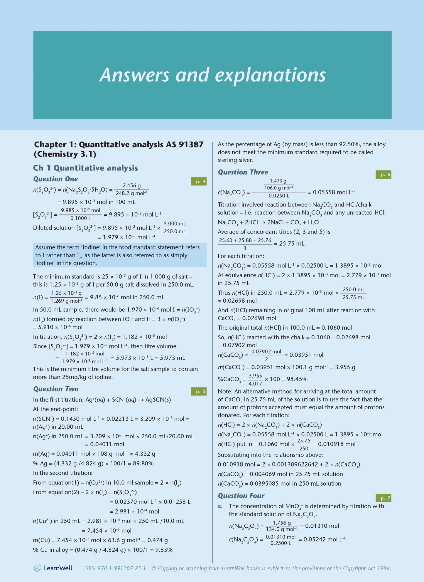 Scholarship Chemistry AME Workbook