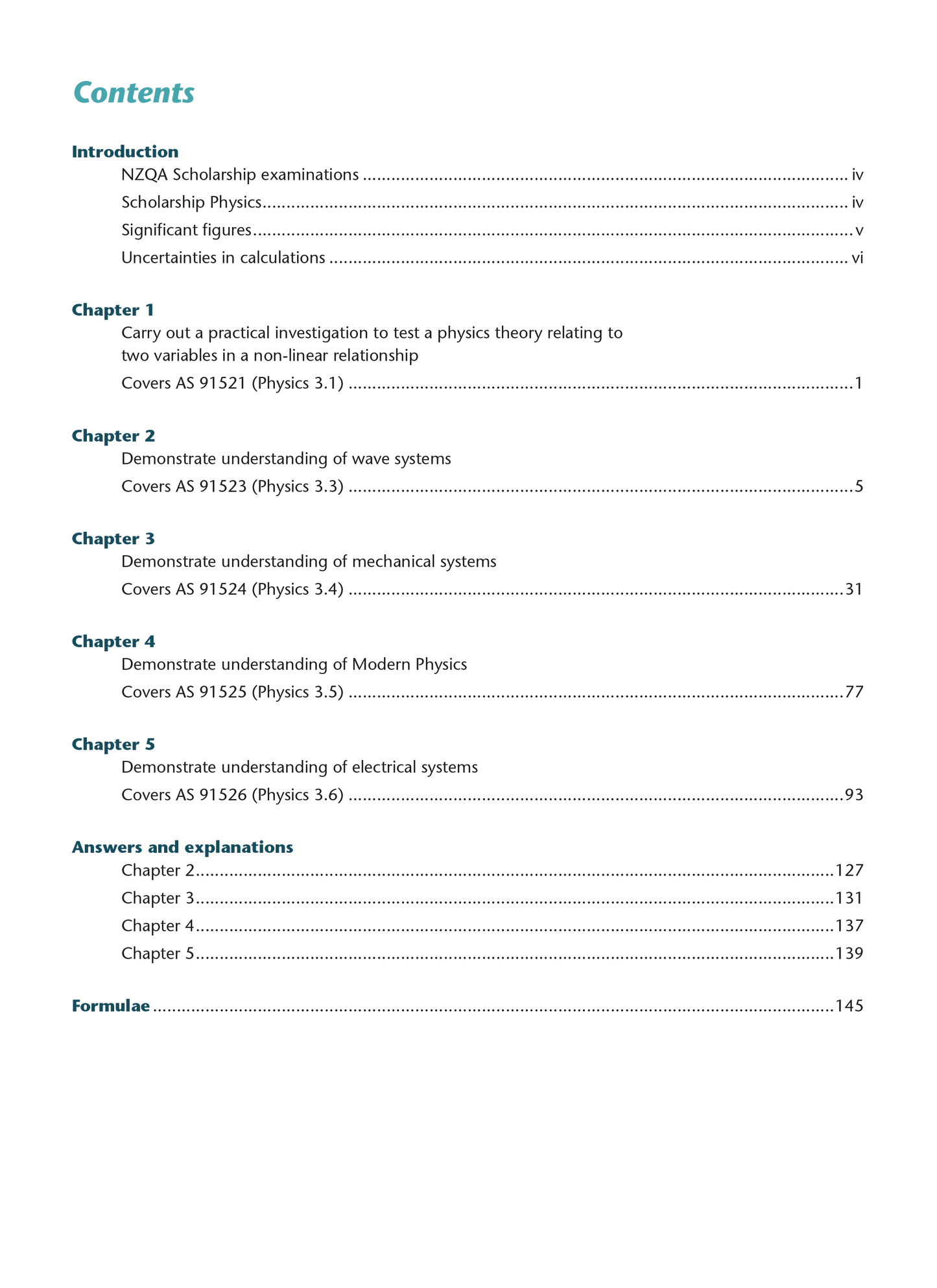 Scholarship Physics AME Workbook