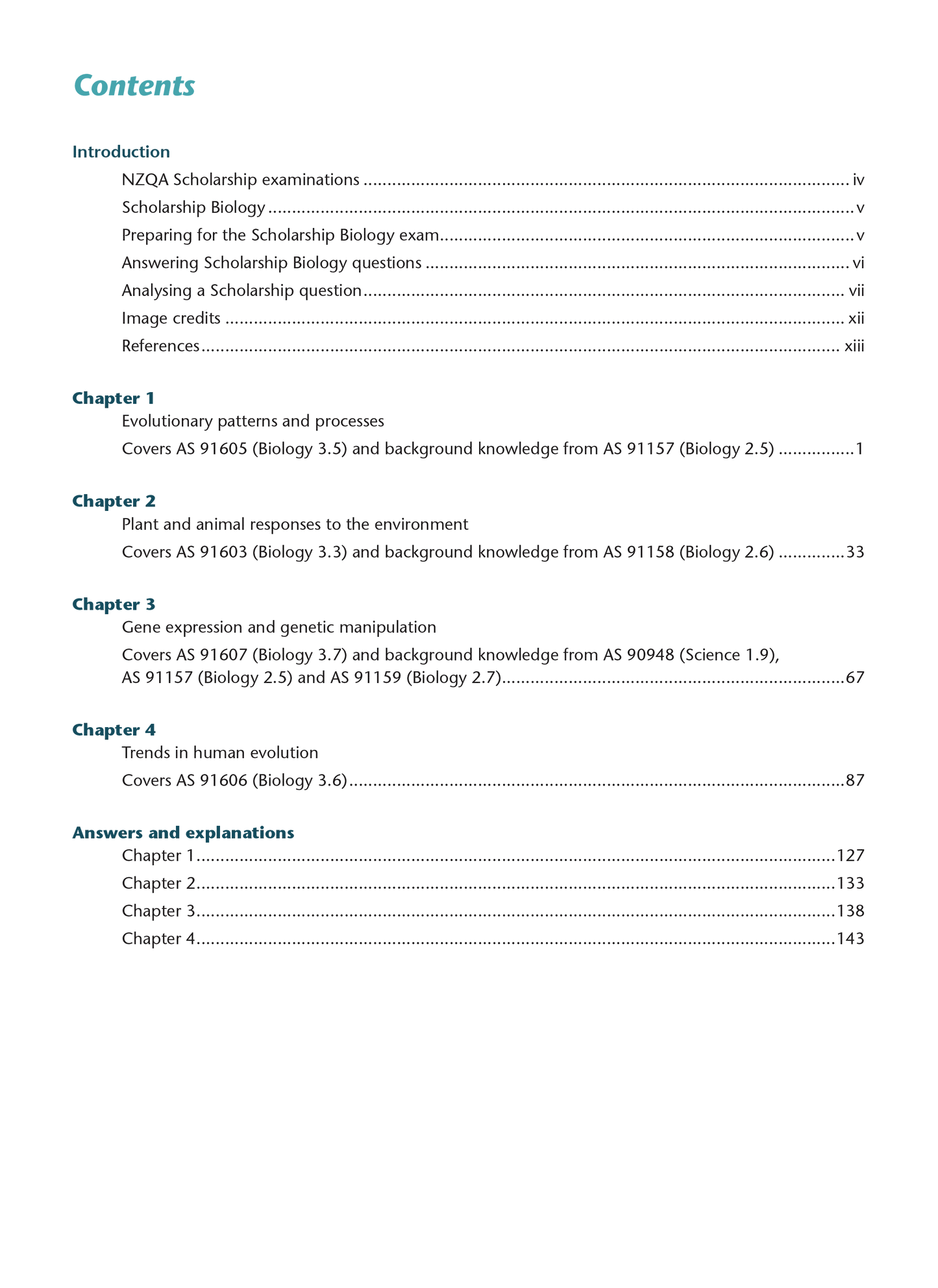 Scholarship Biology AME Workbook