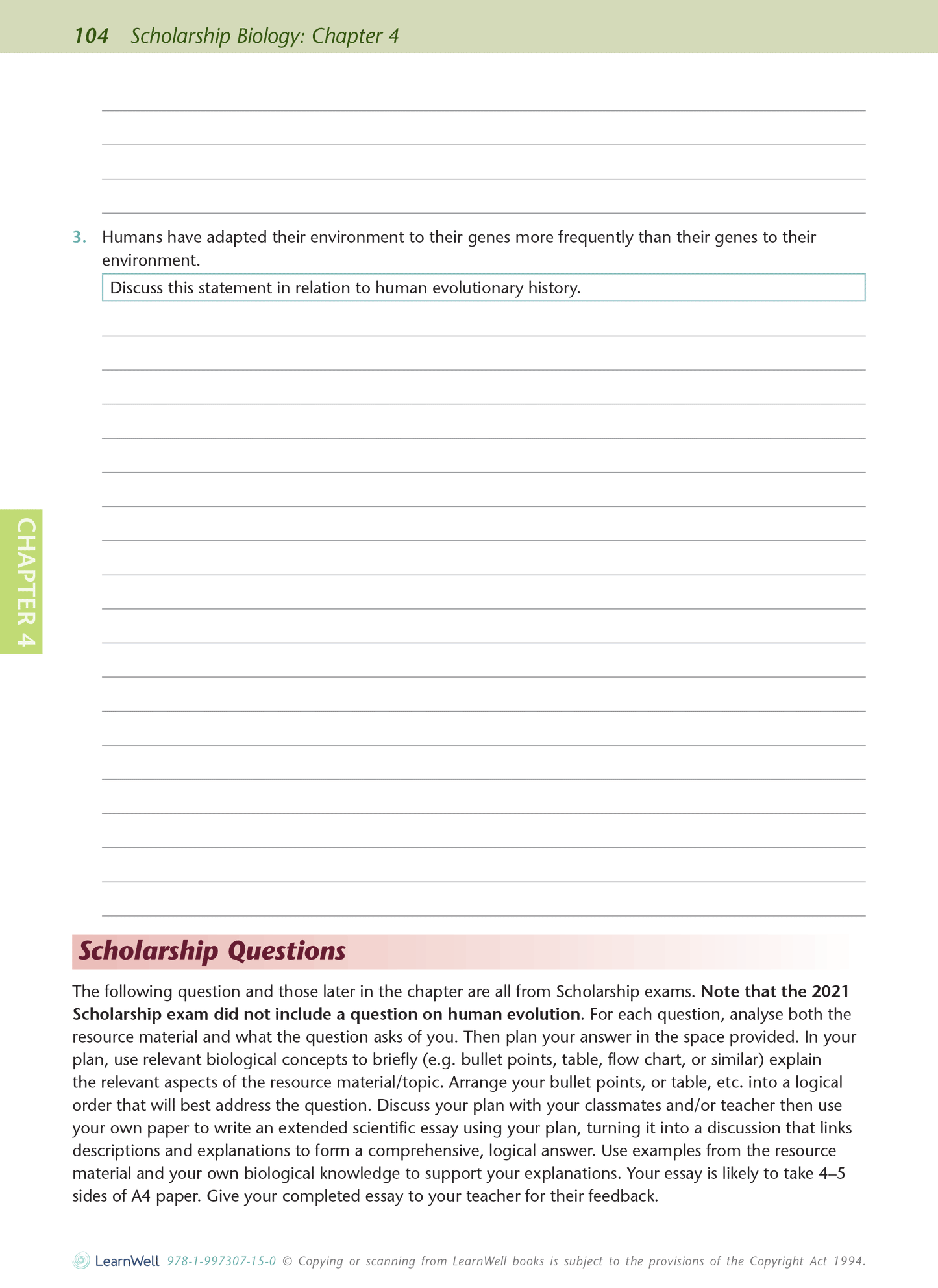 Scholarship Biology AME Workbook