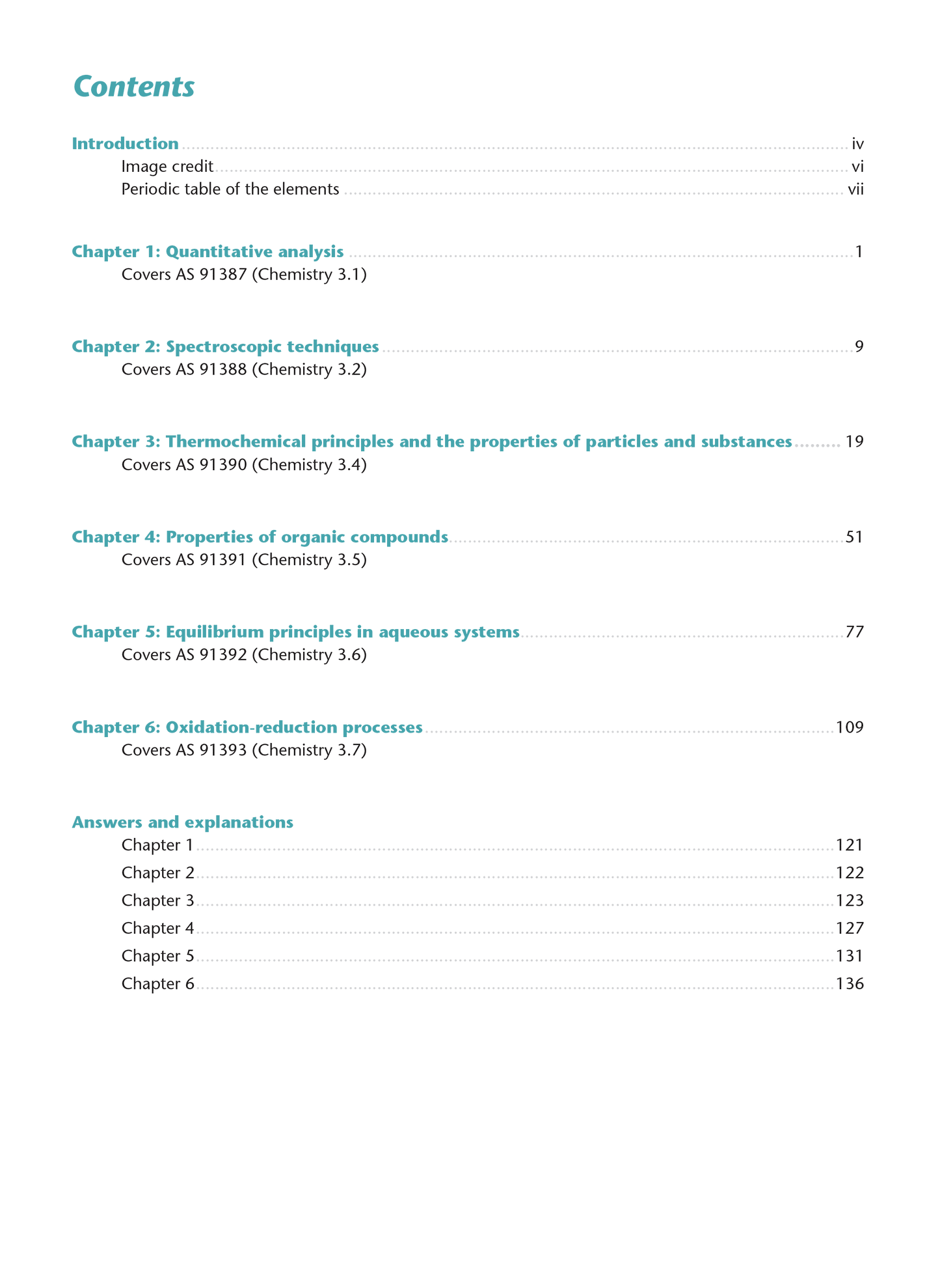 Scholarship Chemistry AME Workbook