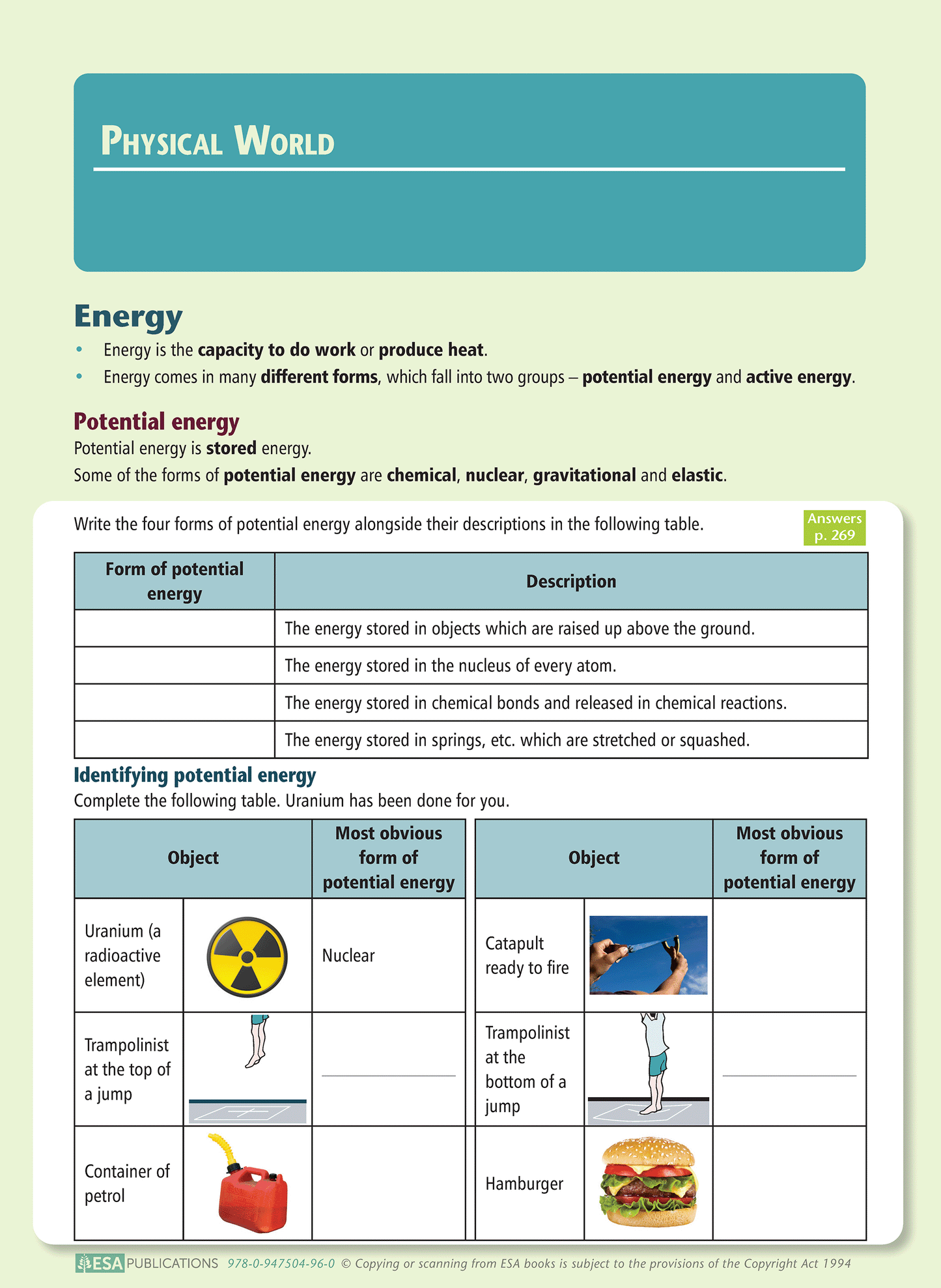 Year 9 Science Learning Workbook