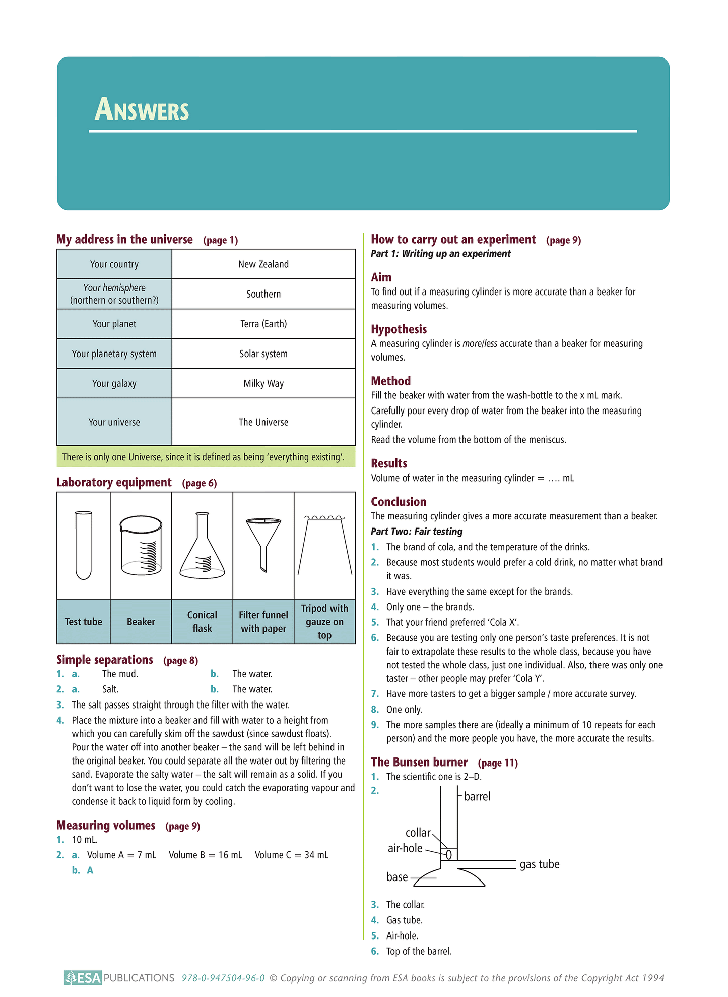 Year 9 Science Learning Workbook