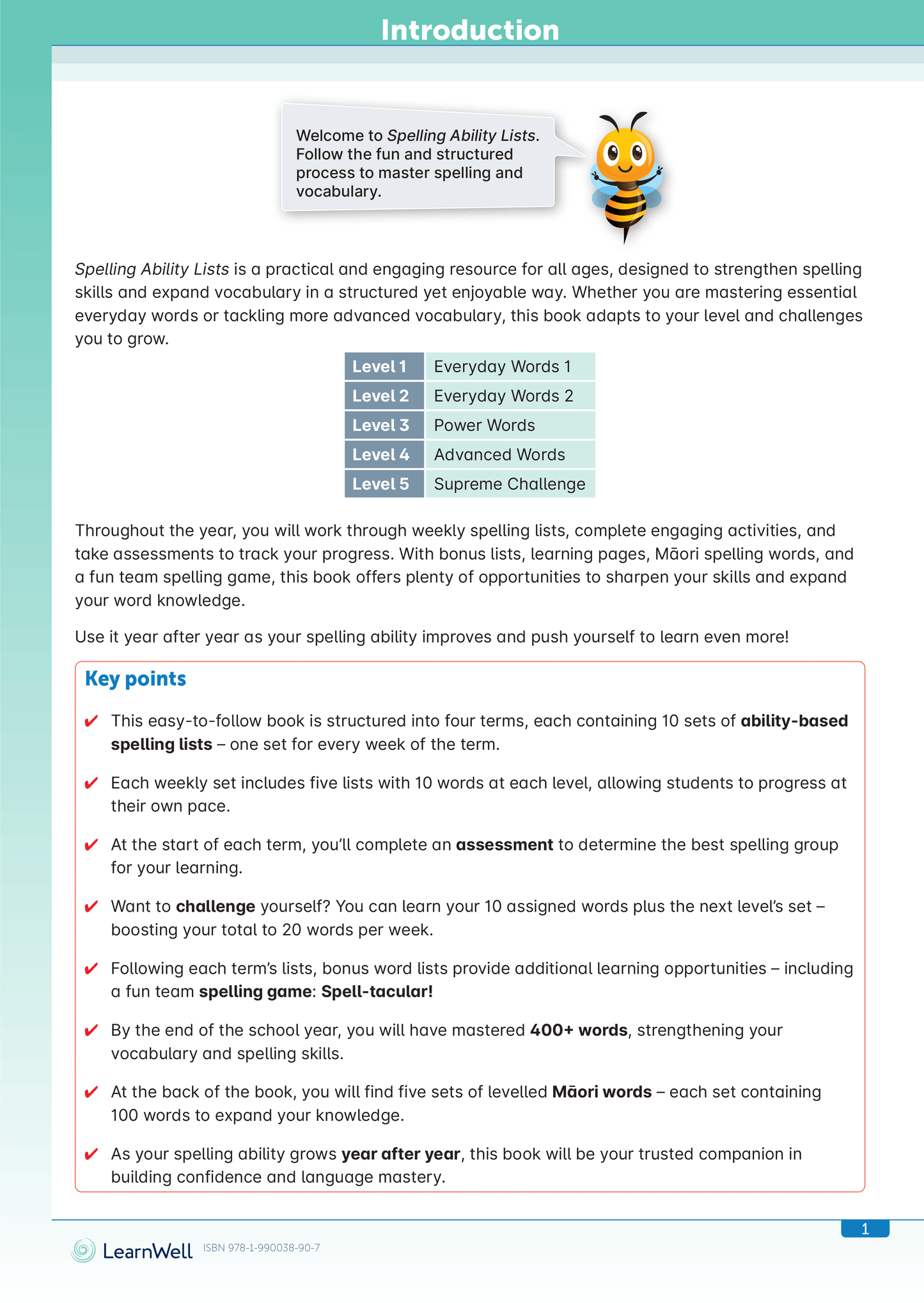 Spelling Ability Lists Start Right Workbook