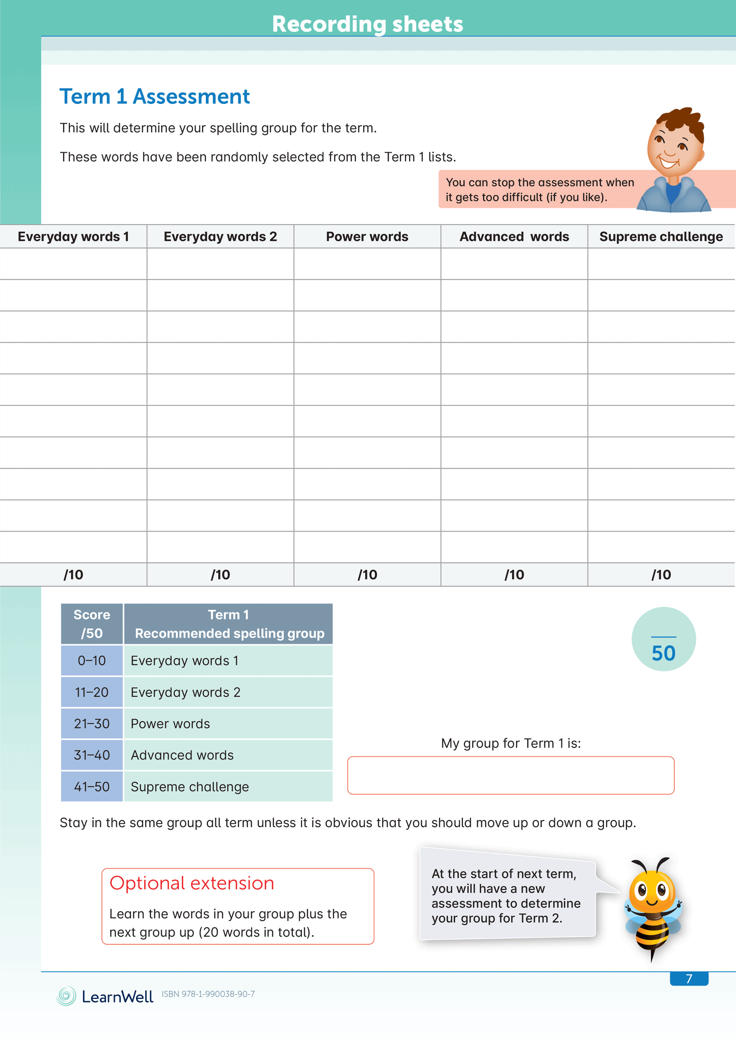 Spelling Ability Lists Start Right Workbook