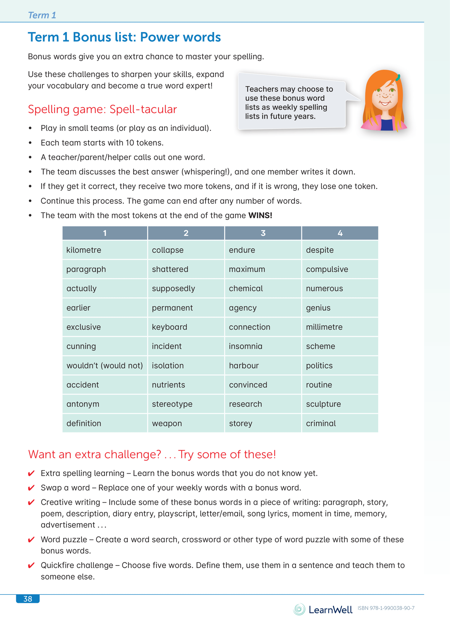 Spelling Ability Lists Start Right Workbook