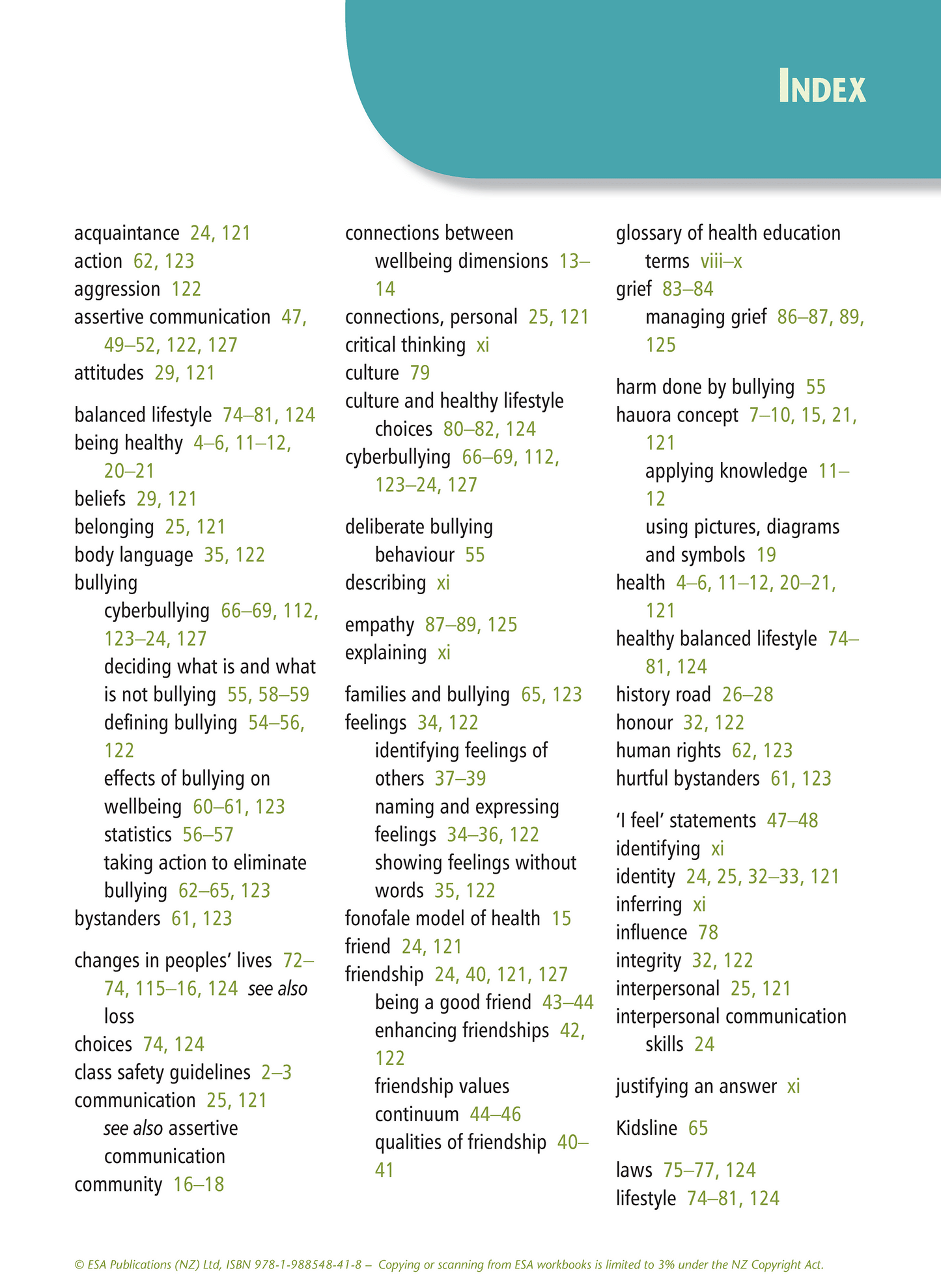 Level 5 Wellbeing and Relationships Learning Workbook