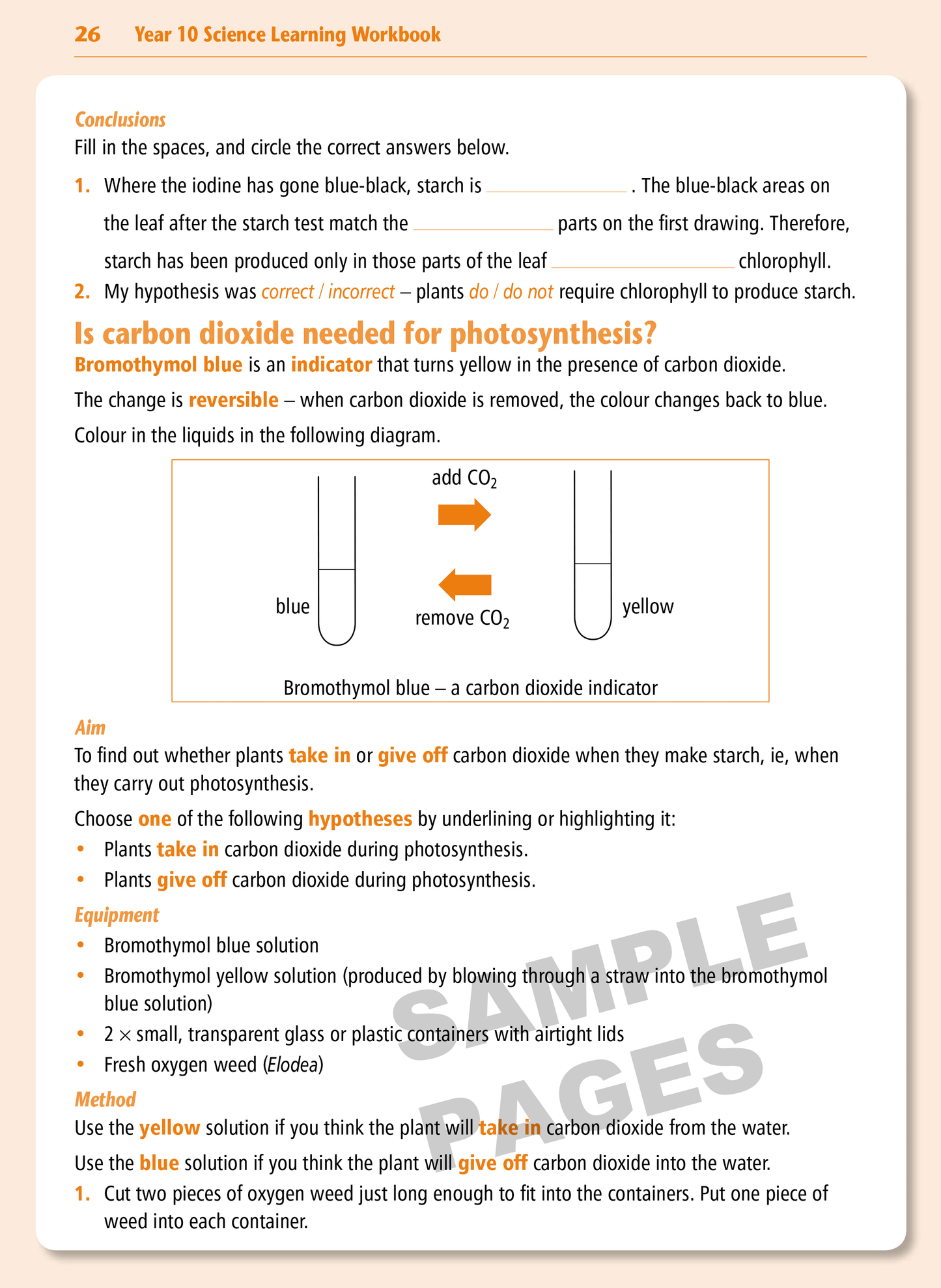 Year 10 Science Learning Workbook