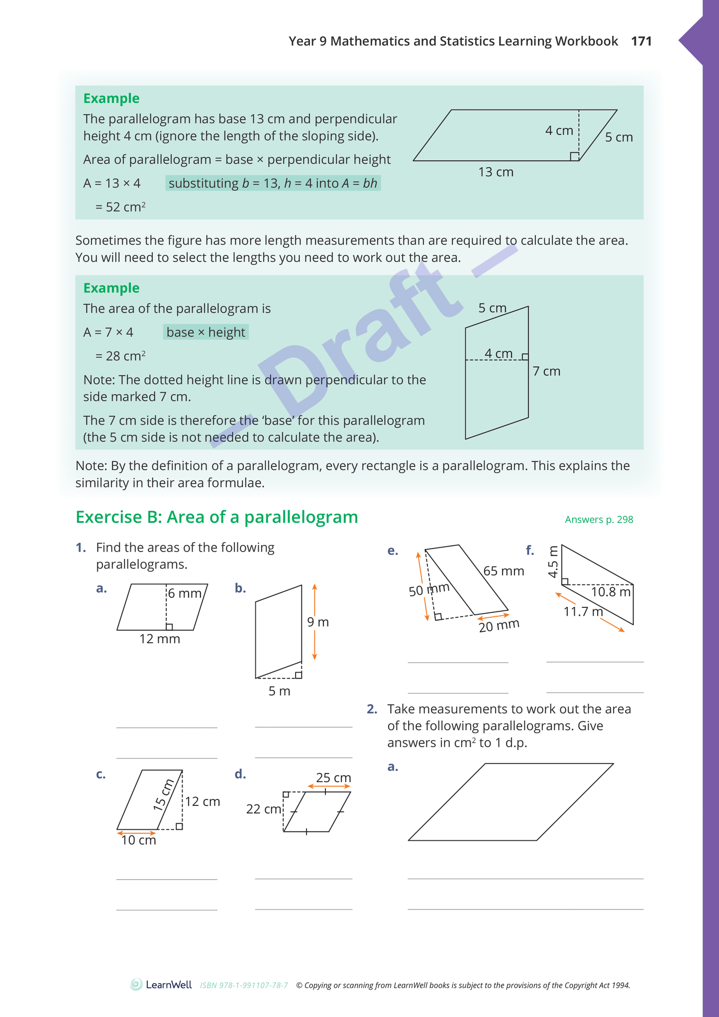 Year 9 Mathematics and Statistics Learning Workbook